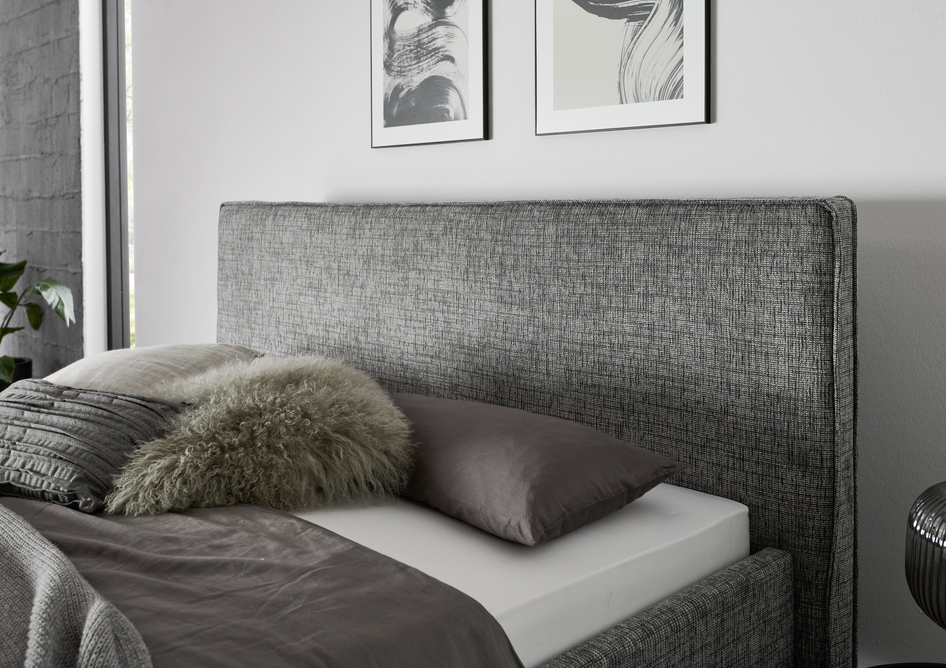 freiraum Polsterbett Riva, Liegefläche 160x200cm, Mouse, Stellmaß: 185x112x216cm (BxHxT)