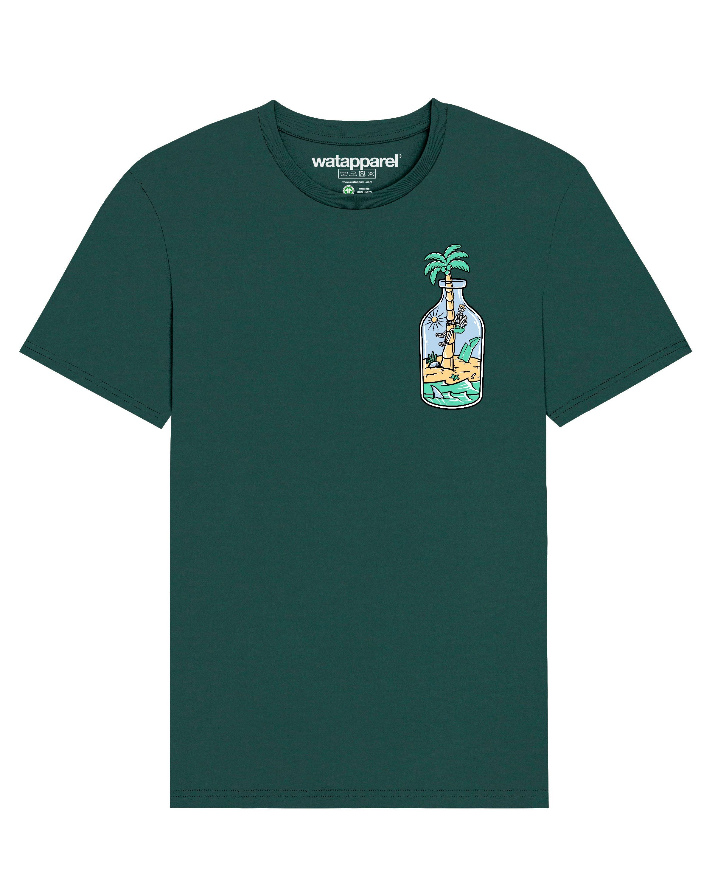 wat? Apparel Print-Shirt Holiday in a bottle (1-tlg) glazed grün