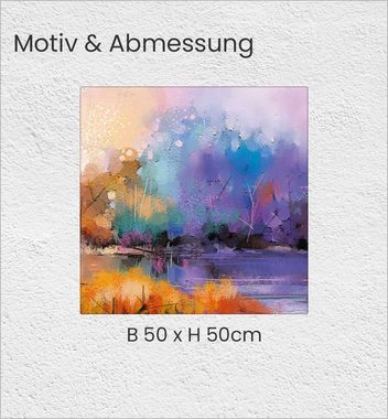 MyMaxxi Möbelfolie Tischfolie Blühender Wald mit großen Teich Gemälde selbstklebend Folie