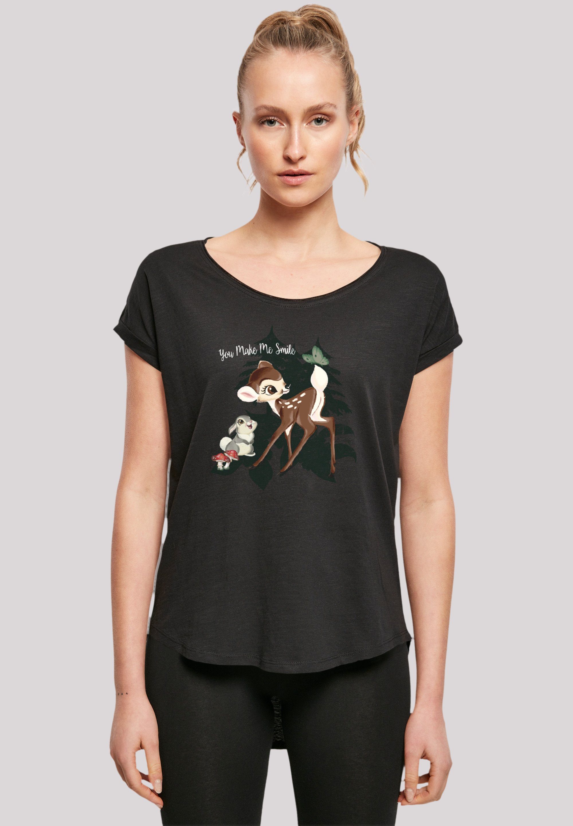 F4NT4STIC T-Shirt Disney Bambi Smile Premium Qualität, Sehr weicher  Baumwollstoff mit hohem Tragekomfort