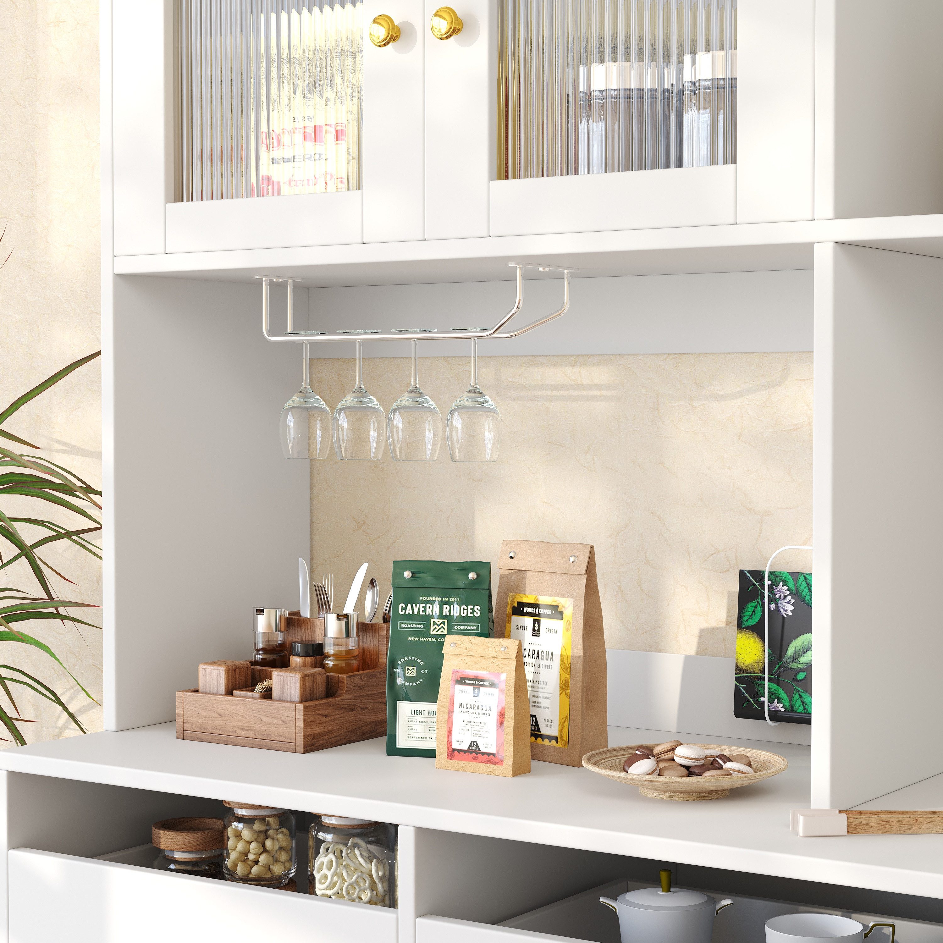 Drenice Küchenbuffet küchenschrank, Esszimmer-Hochschrank (145 x günstig online kaufen