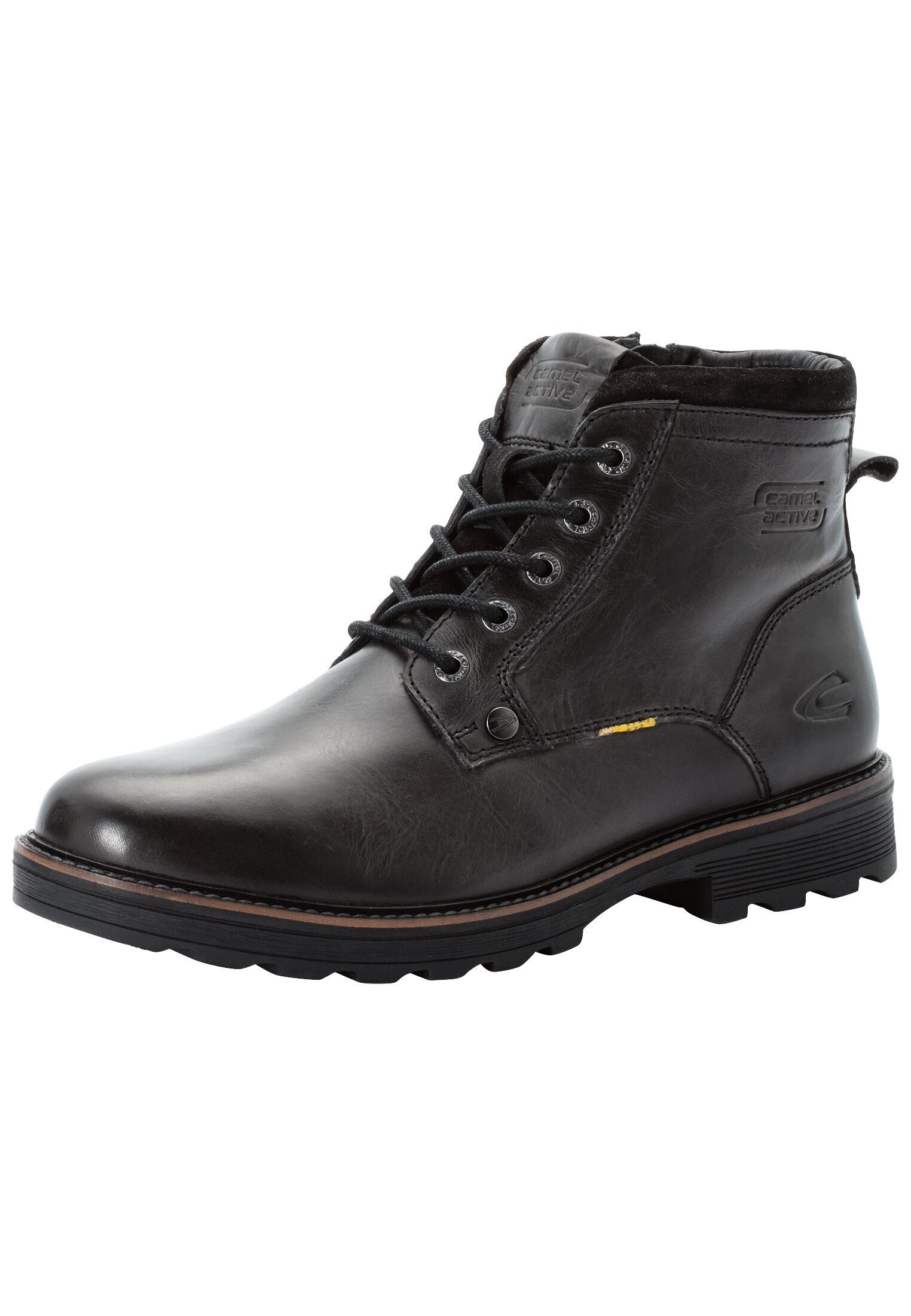 camel active FLOW Boots aus Leder Schnürschuh