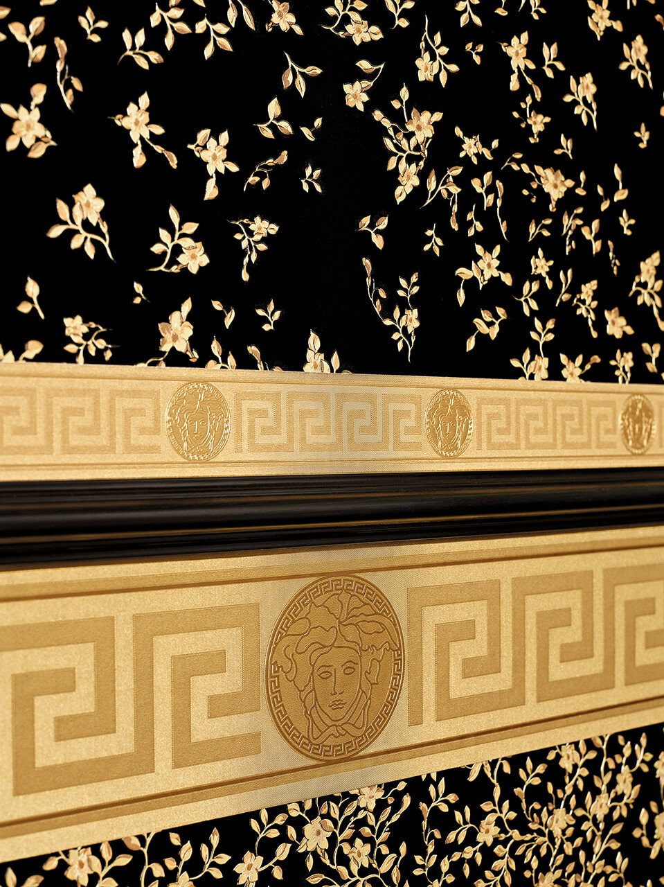 KUNSTLOFT Vliestapete Versace Barocco 5 0.13x5 m, Leicht glänzend, lichtbeständige Design Tapete