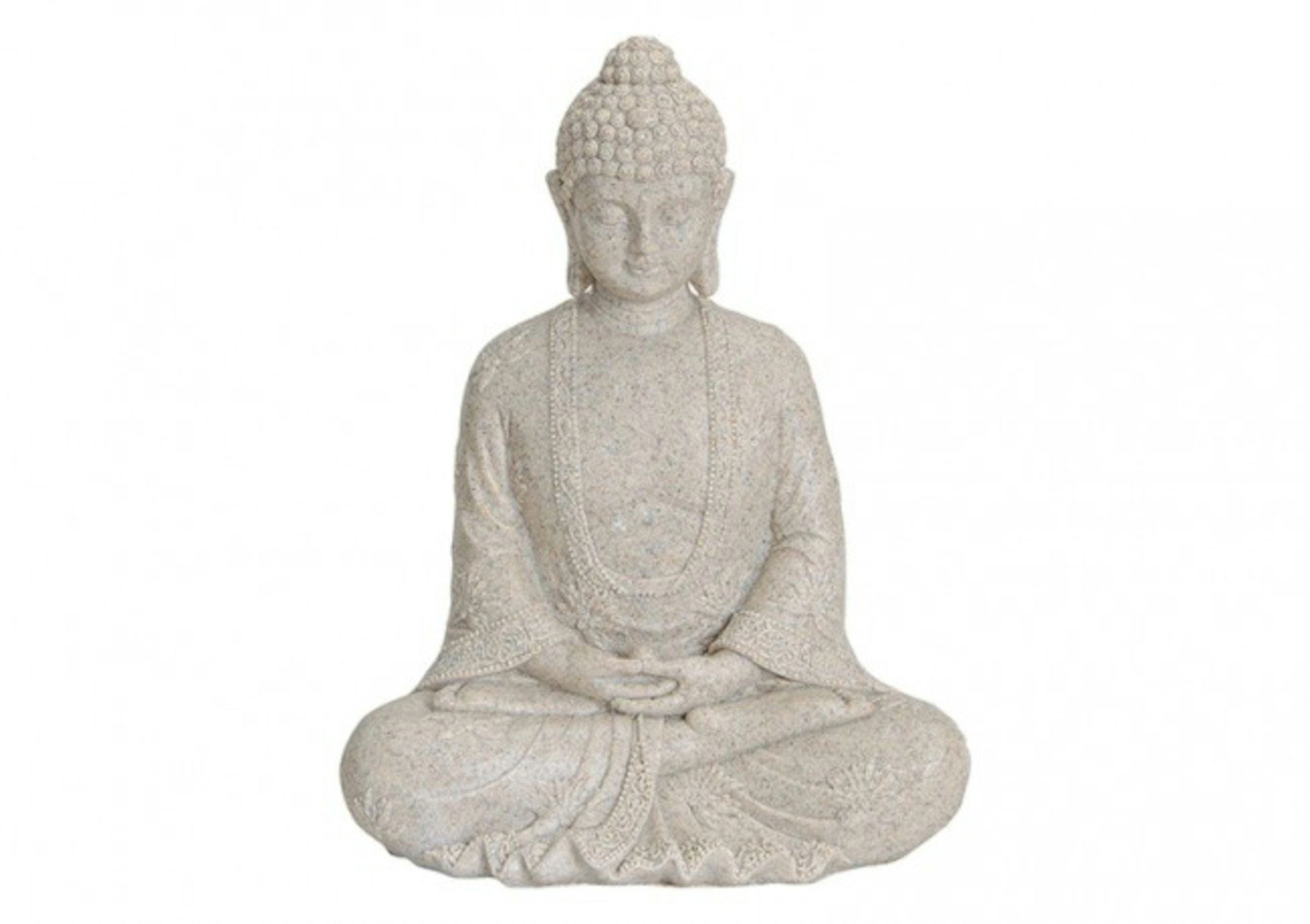 G. Wurm Dekofigur Buddha-Figur sitzend, 23cm Beige