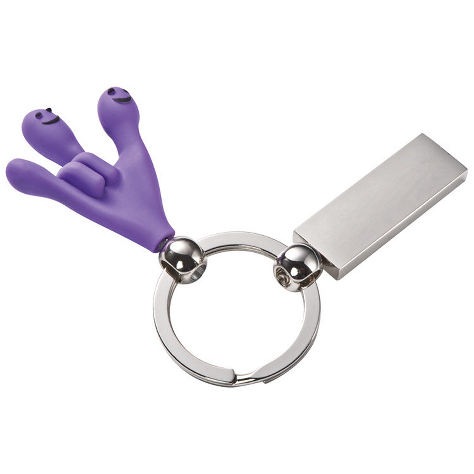 Macma Schlüsselanhänger Schlüsselanhänger "Smilehands" / Farbe: lila