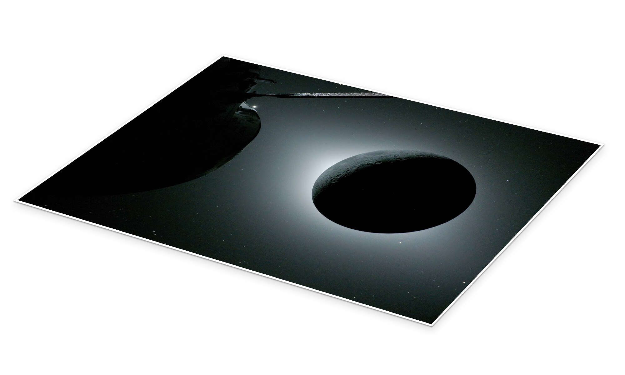 Posterlounge Wandbild Artemis II Eclipsed - A View from Orion, NASA, erhältlich als Poster, Leinwandbild, Wandsticker oder Acrylglasbild