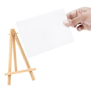 Belle Vous Leinwand Mini Leinwand Set mit Holzrahmen (10 Stück), Mini Leinwand mit Holz Bildhalterung (10er Pack)