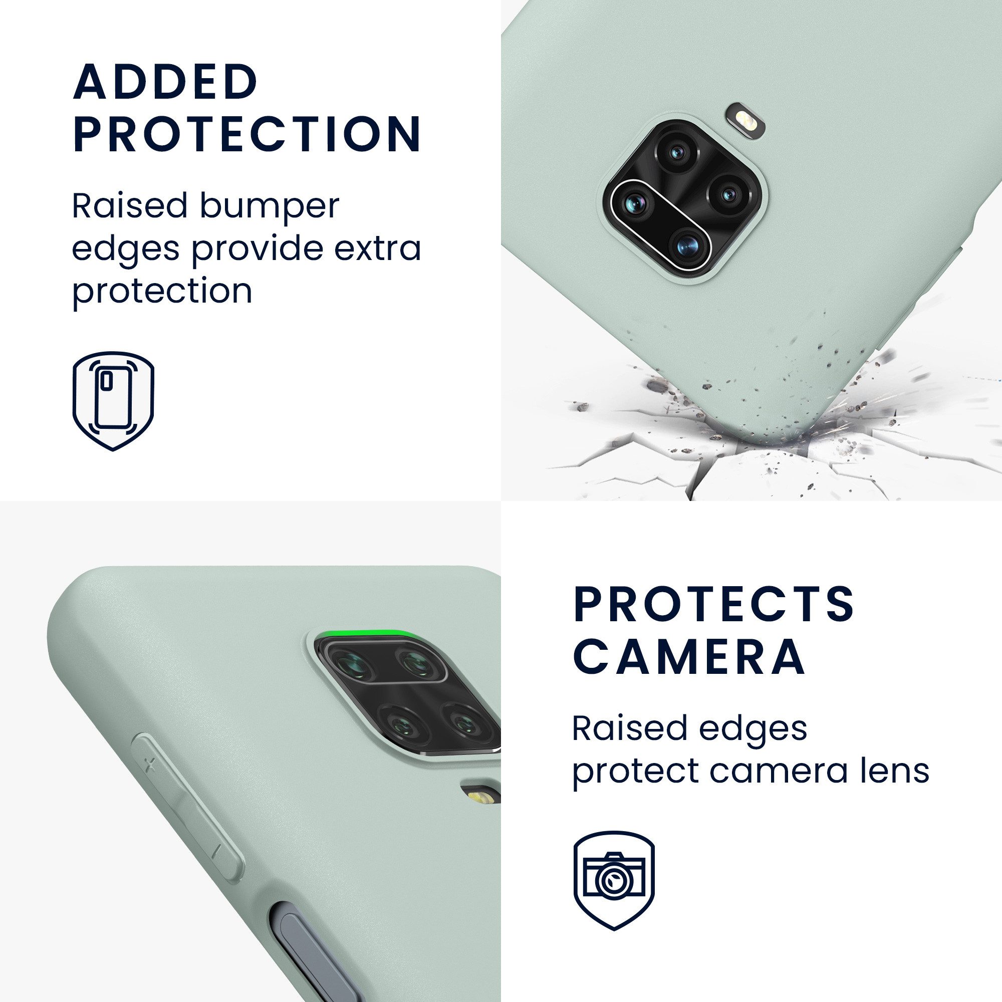 kwmobile Handyhülle Hülle für Xiaomi Redmi Note 9S / 9 Pro / 9 Pro Max, Hülle Silikon - Soft Handyhülle - Handy Case Cover