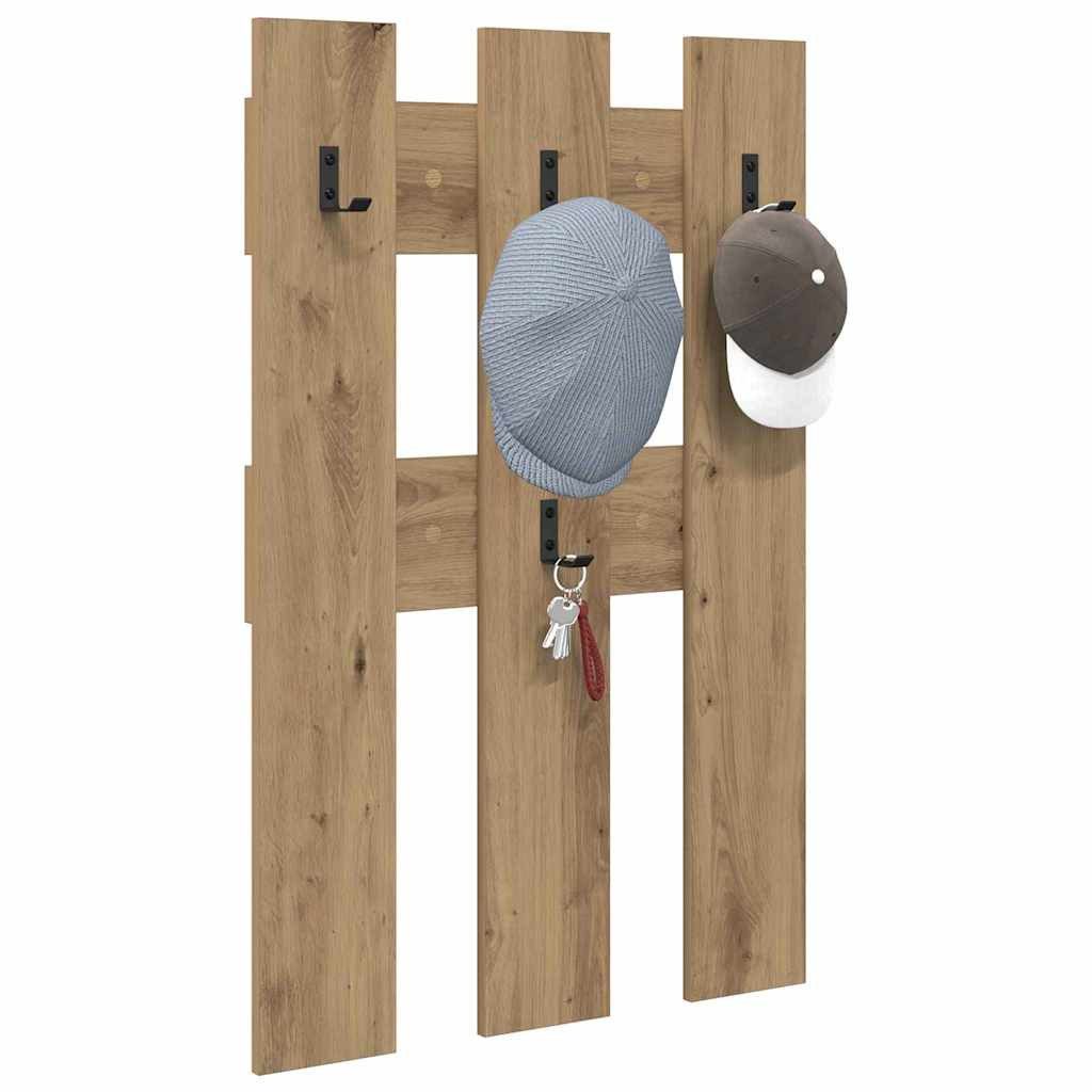 vidaXL Regal Wandmontierter Kleiderständer Artisan-Eiche 65 günstig online kaufen