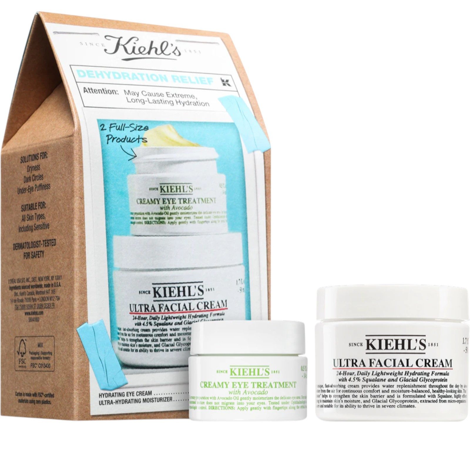 Kiehls Gesichtspflege-Set Kiehl’s Dehydration Relief Set (FC 50ml + EC 14ml), 2-tlg.