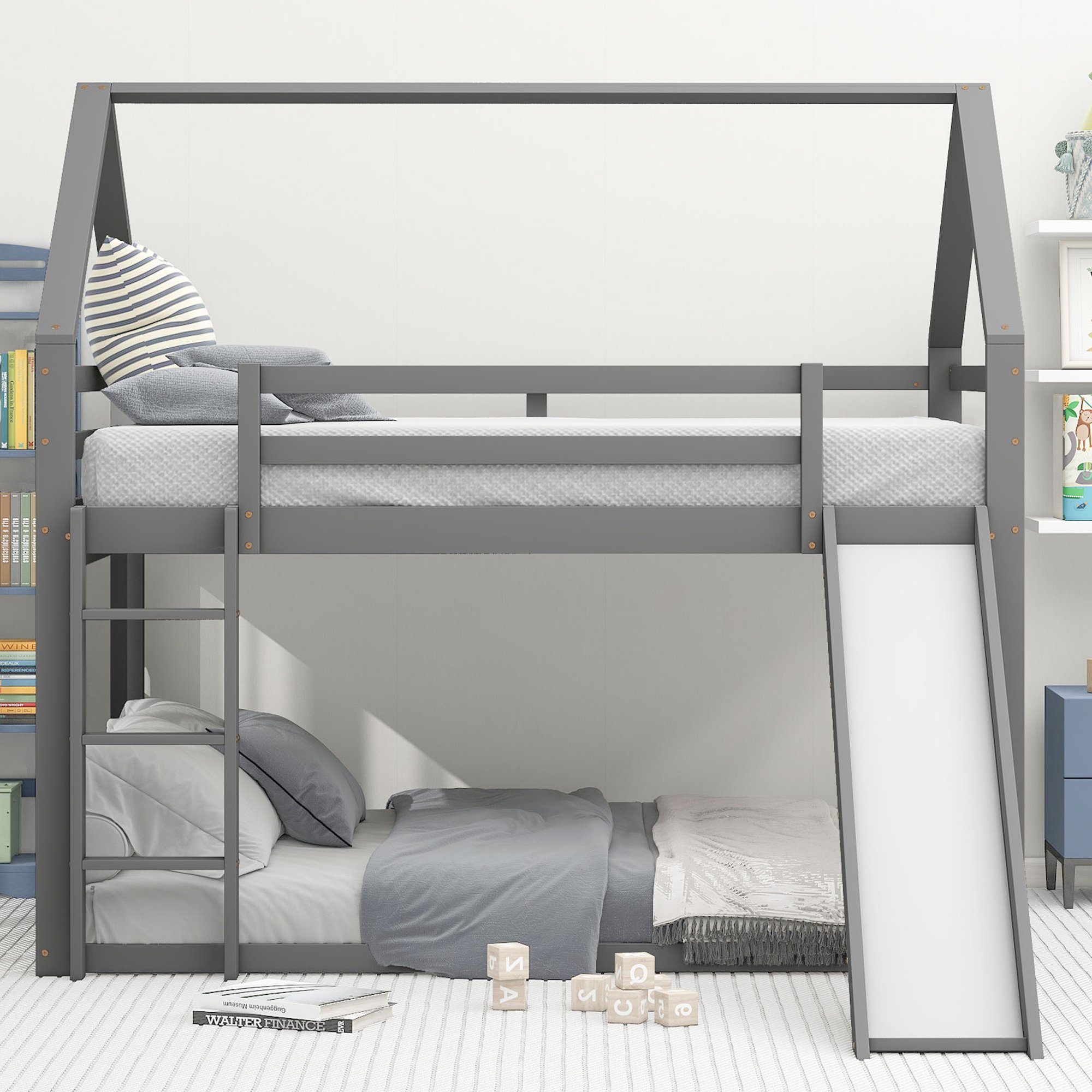 SOFTWEARY Etagenbett mit 2 Schlafgelegenheiten und günstig online kaufen