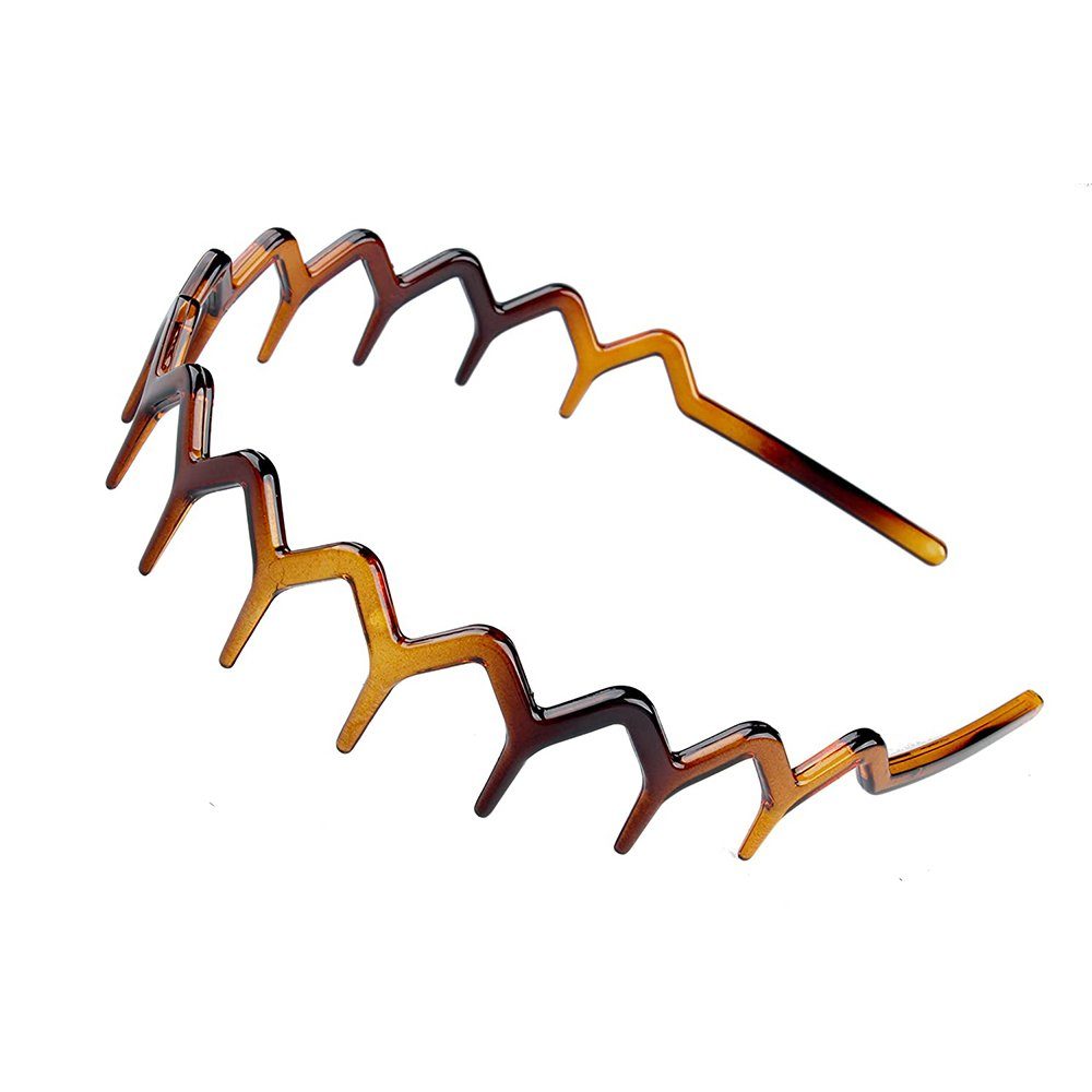 Haarband in 2 Haifischzahn-Optik, Kunststoff-Haarreifen rutschfeste GelldG Haarbänder
