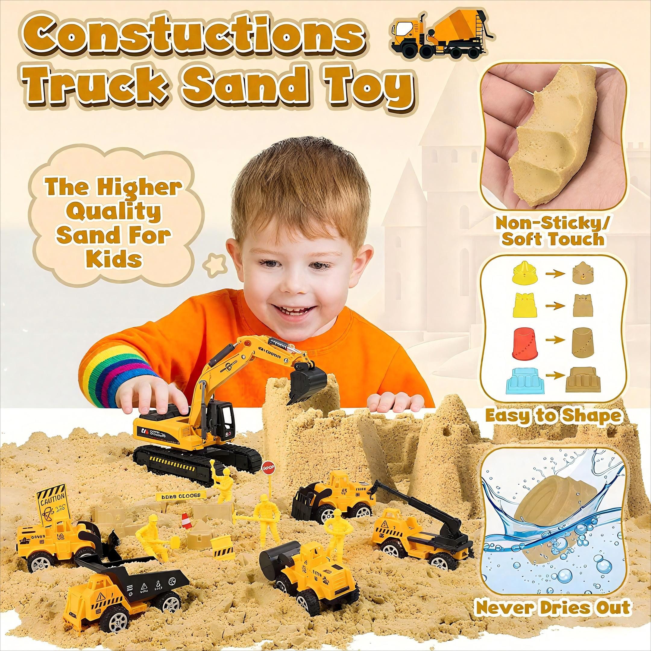 POPOLIC Spielzeug-Bagger Magic Sand für Kinder-6 günstig online kaufen