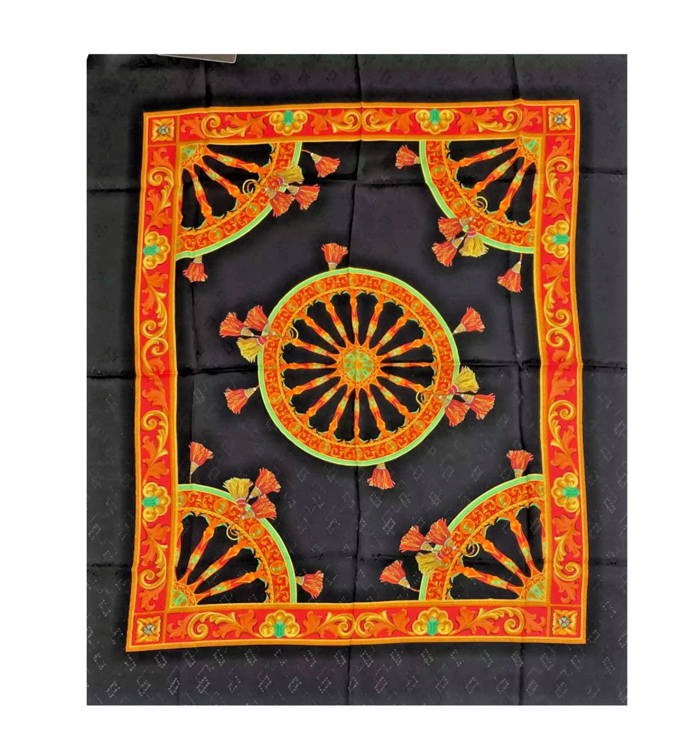 DOLCE & GABBANA Strickschal Tuch Seidenschal Foulard 90 x 90, Sammlerstück mit Vintage-Flair & Dolce-Vibes