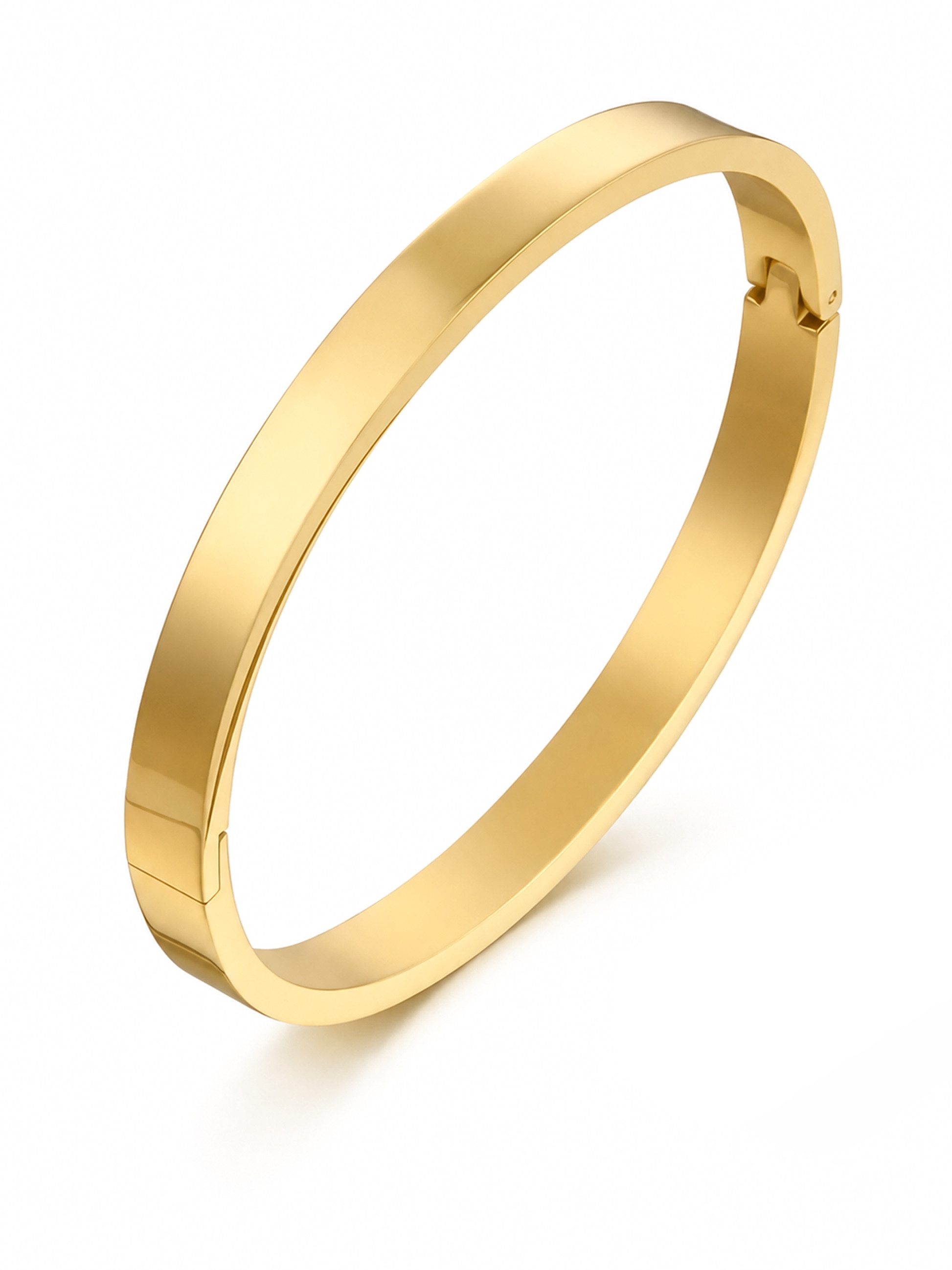 Staufergold Armreif „Pure“ – Minimalistischer Edelstahl-Bangle, hypoallergen und wasserfest
