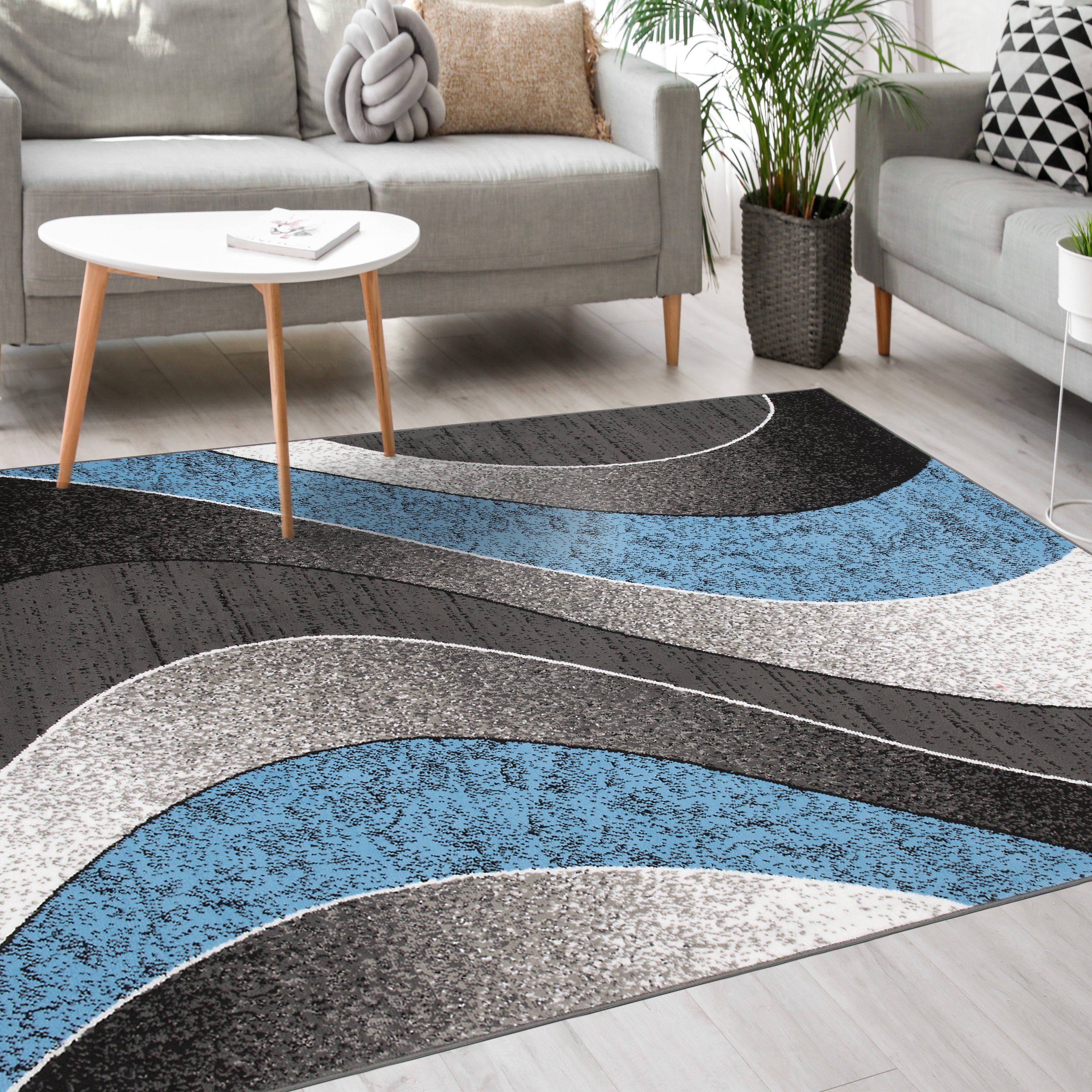 Mazovia Designteppich Modern Teppich Kurzflor Wohnzimmerteppich günstig online kaufen