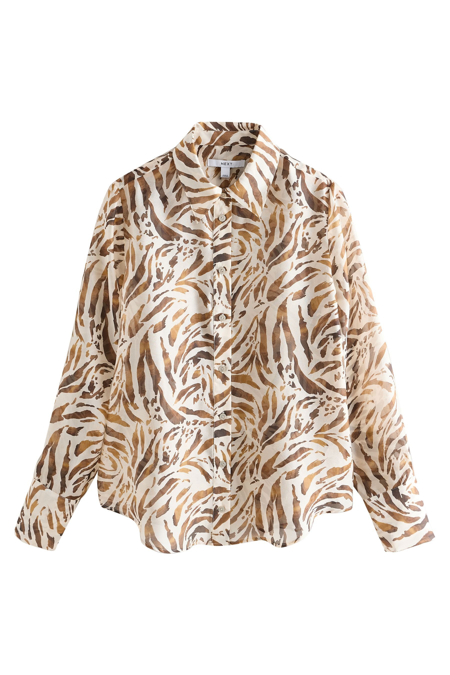 Next Langarmhemd Bluse mit langen transparenten Ärmeln (1-tlg)