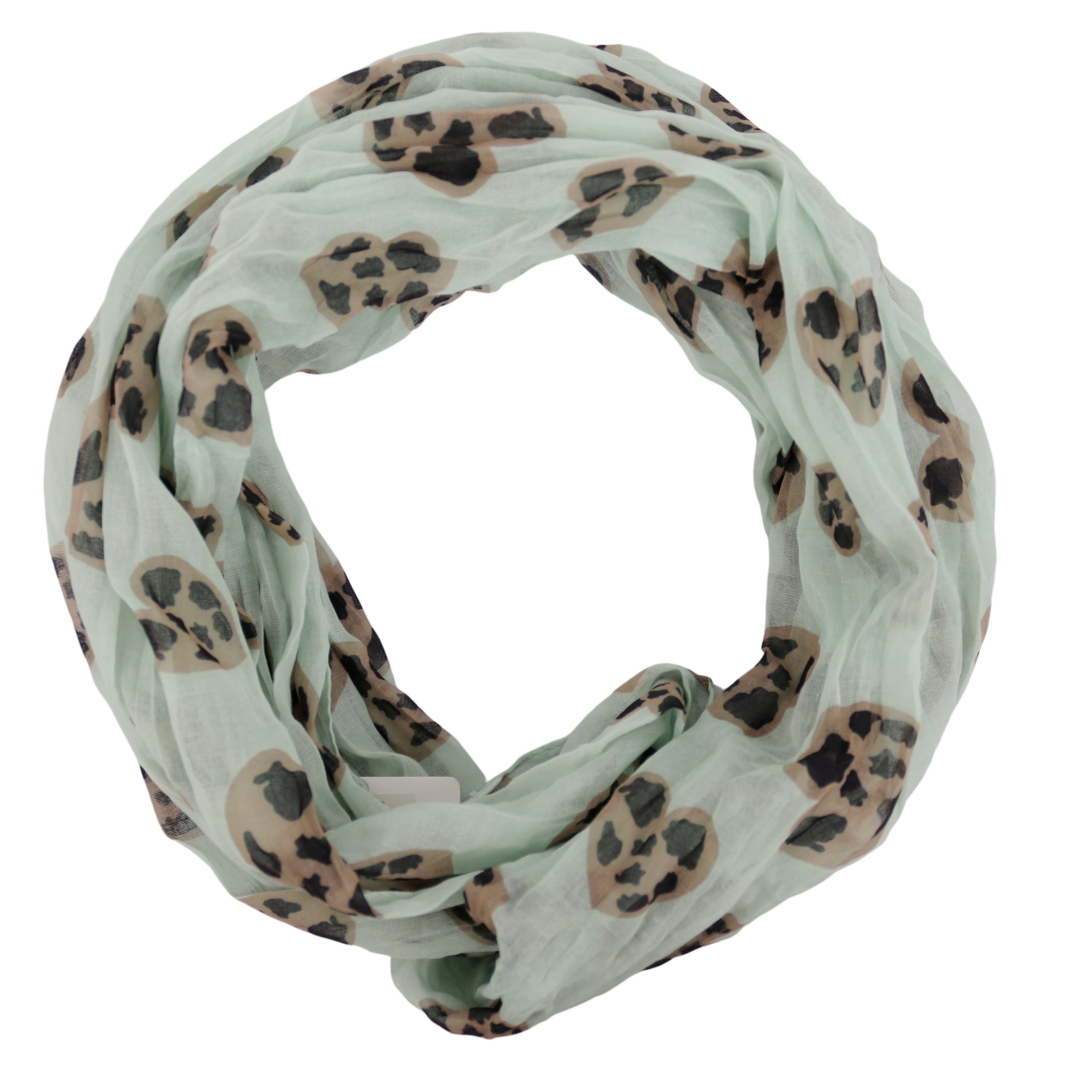Loop Damen Schal mit Bunt-Muster Weich, Schlauchschal