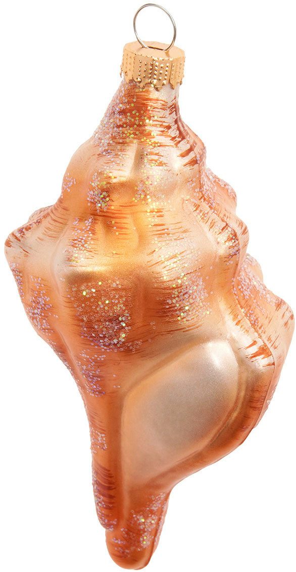 Krebs Glas Lauscha Weihnachtsbaumkugel Baumschmuck Meeresschnecke braun 12cm, Dekoriert mit Liebe zum Detail
