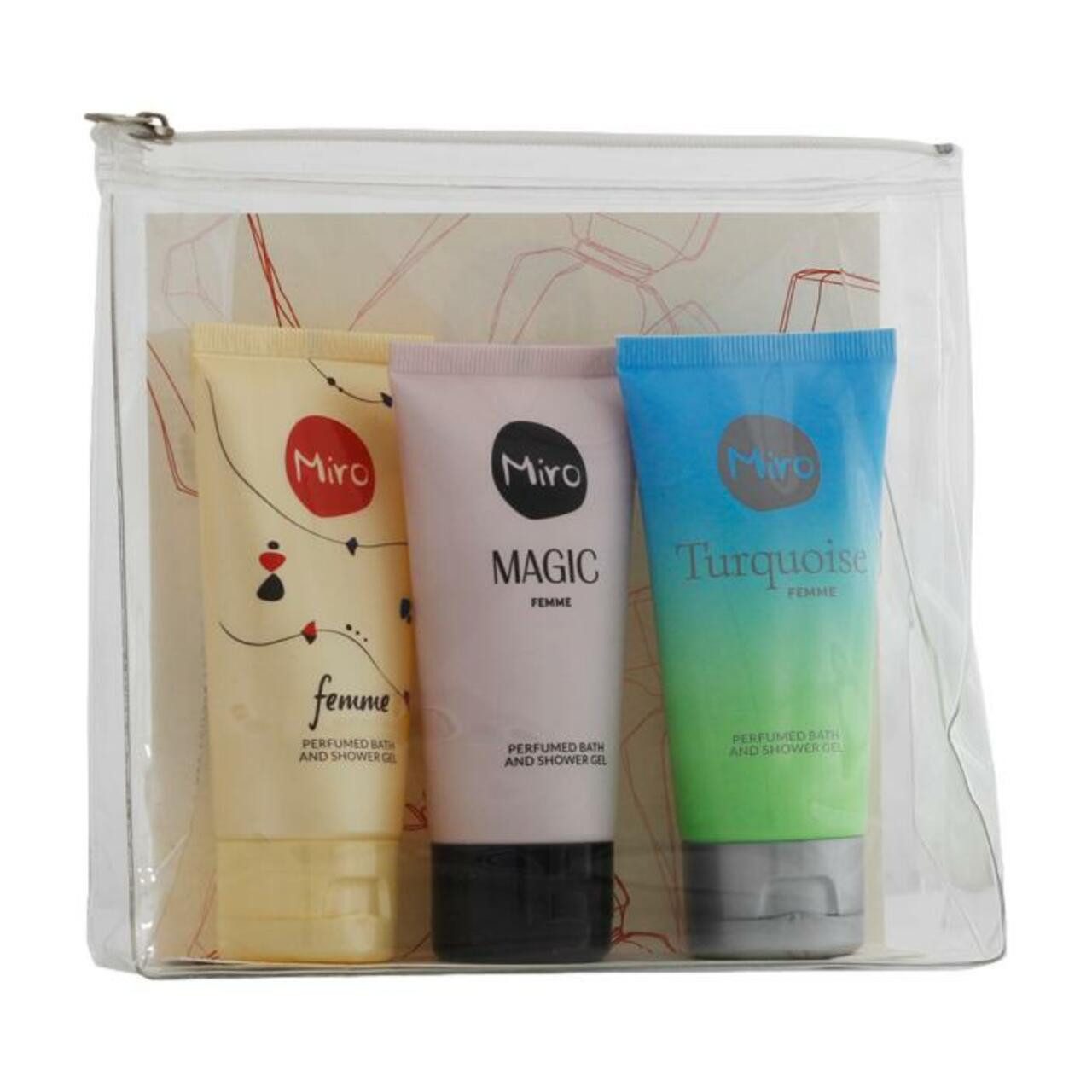 Miro Duschgel Miro Femme Shower Gel Set = Femme 50 ml + Magic 50 ml + Turquoise 50 m