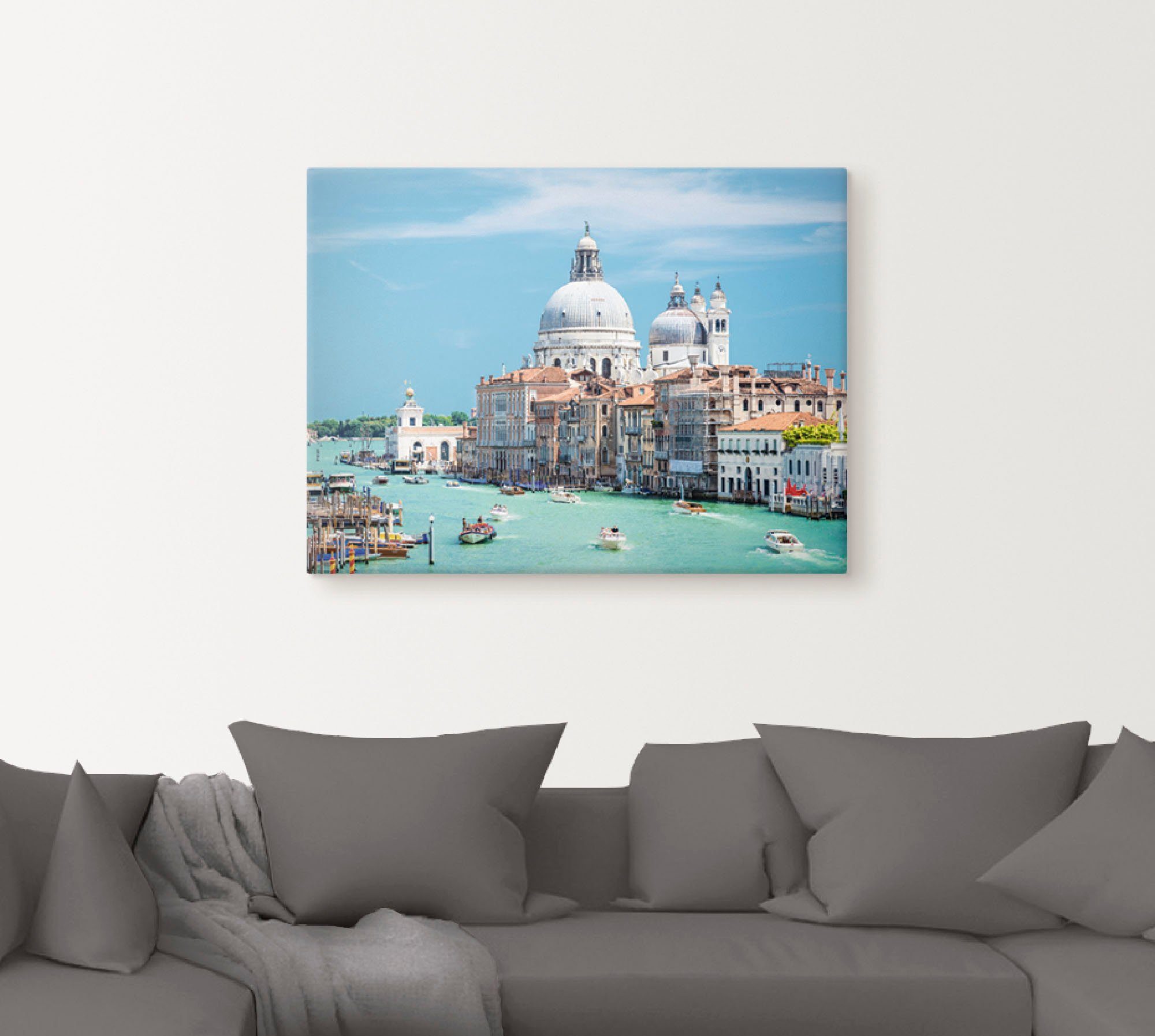 als oder Alubild, St), Größen Wandbild (1 Wandaufkleber Italien in Poster Leinwandbild, versch. Venedig, Artland