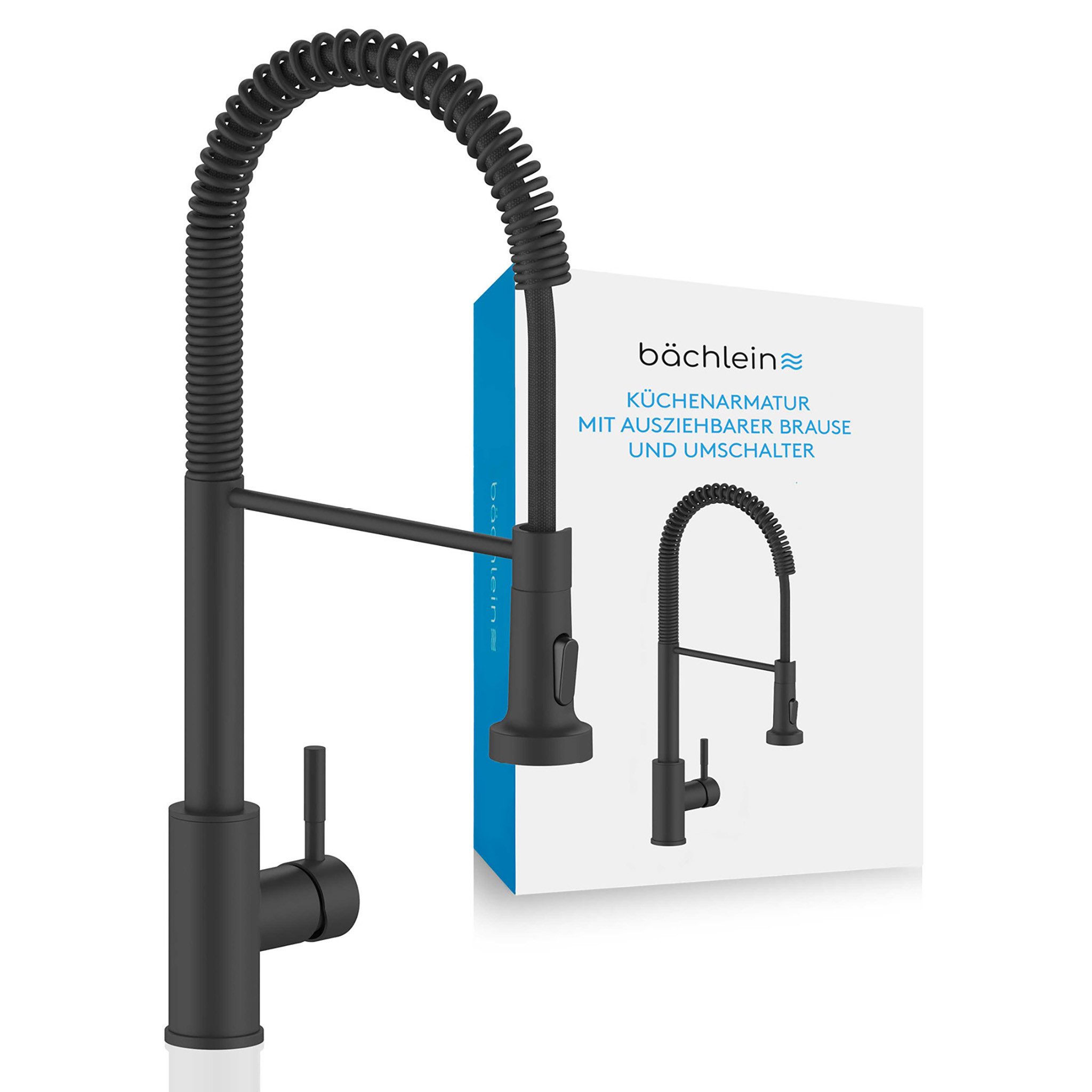 Bächlein Spültischarmatur Elegante Küchenarmatur Nedo (Schwarz-matt) günstig online kaufen