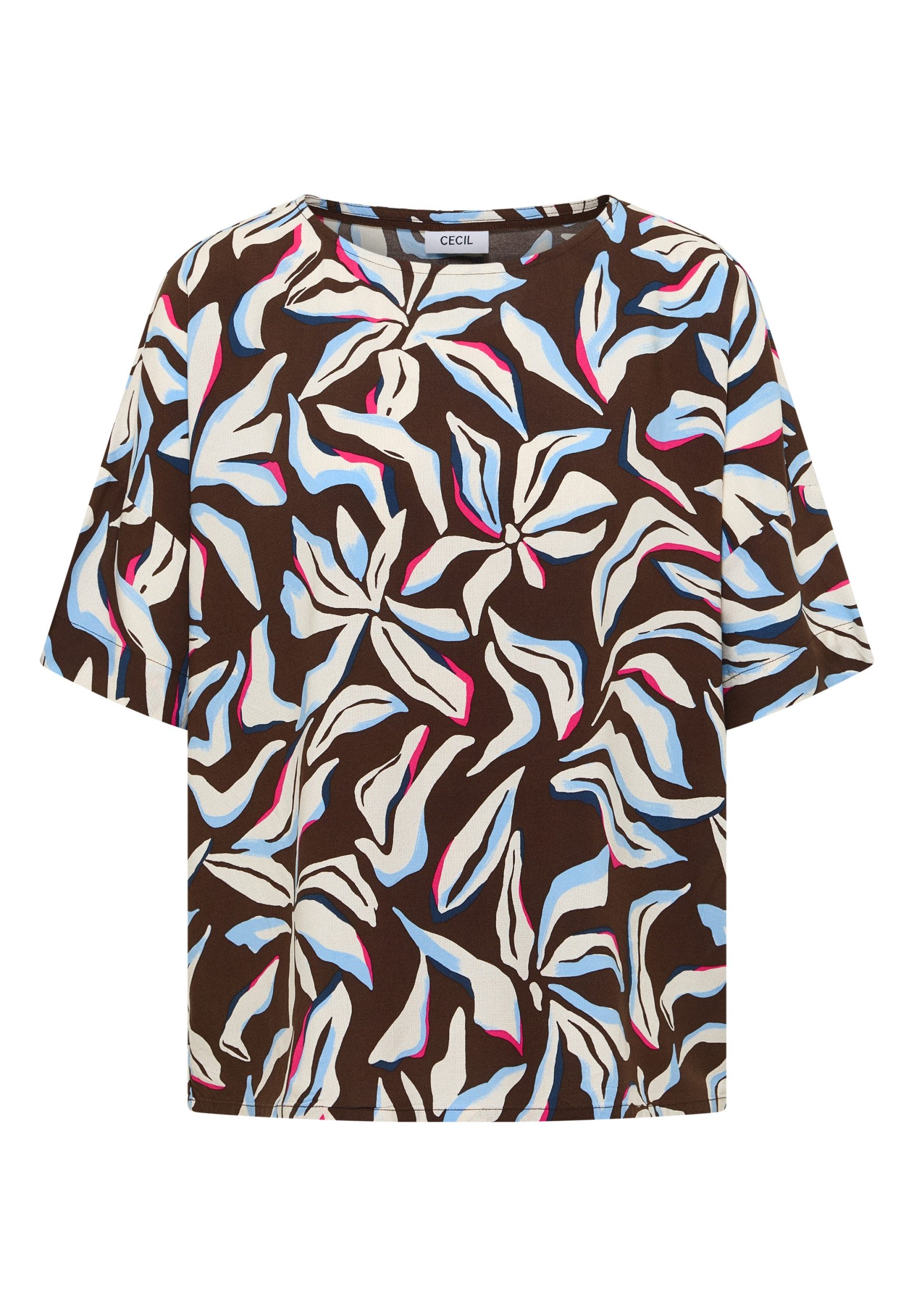 CECIL Kurzarmbluse Roundneck Printblouse günstig online kaufen