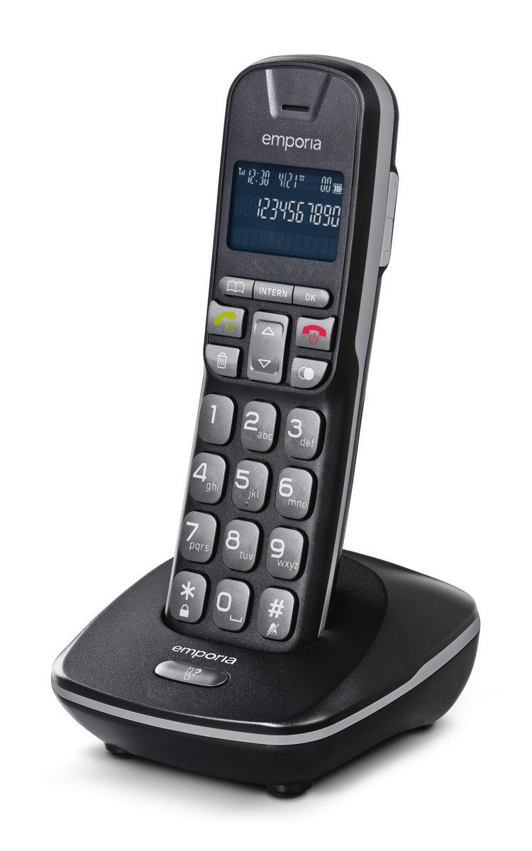 Offizielle Seite Emporia TH-21 Schnurloses DECT-Telefon, bis Anruferliste und 30 Einträge Rufnummernanzeige