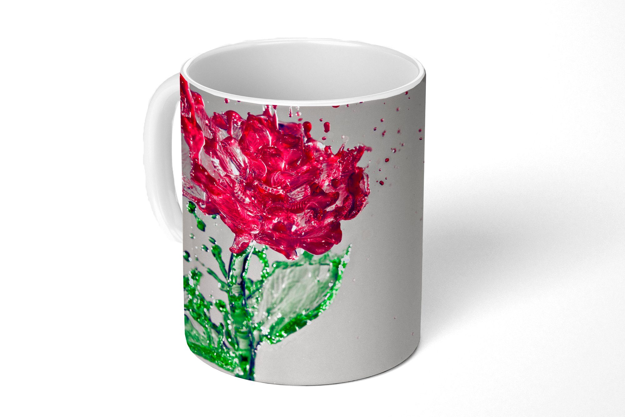 MuchoWow Tasse Rosen Wasser Teetasse, - Teetasse, Becher, Keramik, Kaffeetassen, Wirkung, - Geschenk
