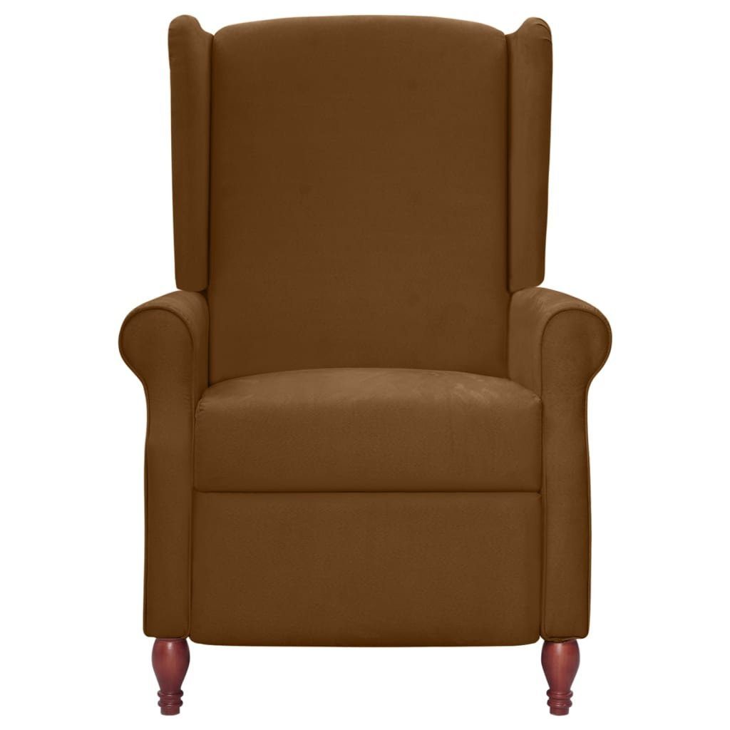 das Holzbeine, verstellbare Wohnzimmer DOTMALL Relaxsessel Sessel, Braun mit für Armsessel