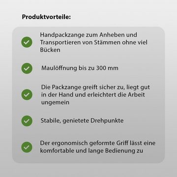 TRUTZHOLM Handpackzange 2x Handpackzange XL 300mm Packzange Handhebehaken Sappie Holzgreifer, Öffnungsweite max. 30 cm, Produkt, 2-tlg.]
