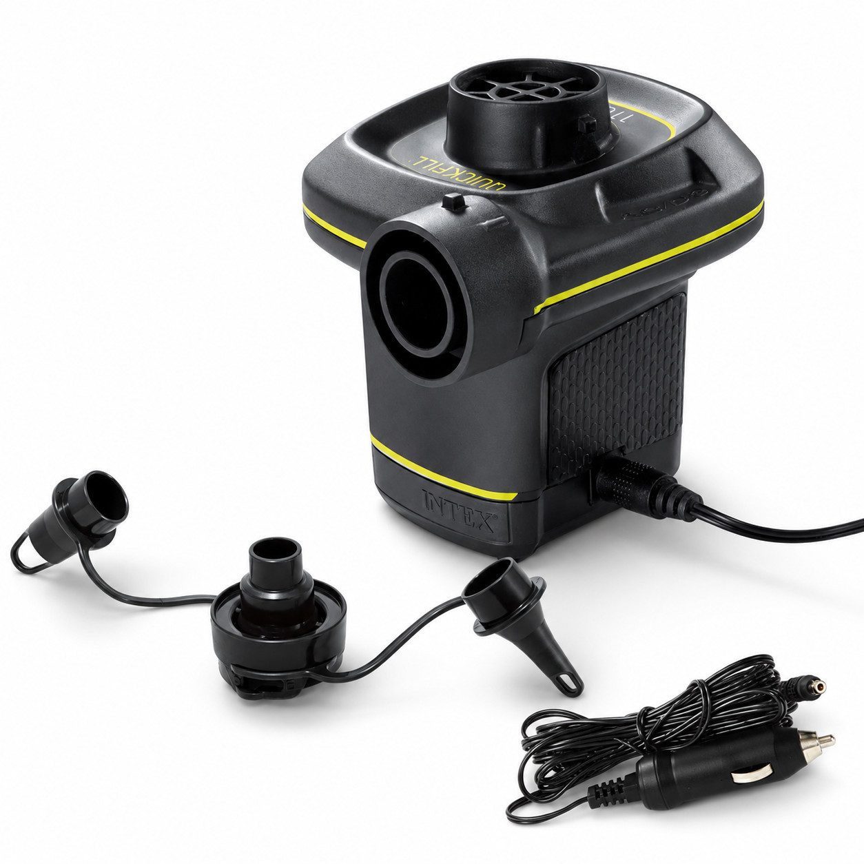 Intex Luftpumpe Quick-Fill Elektrische Luftpumpe–AC/DC 220–240 V&12 V, 480 L/min (6-tlg)