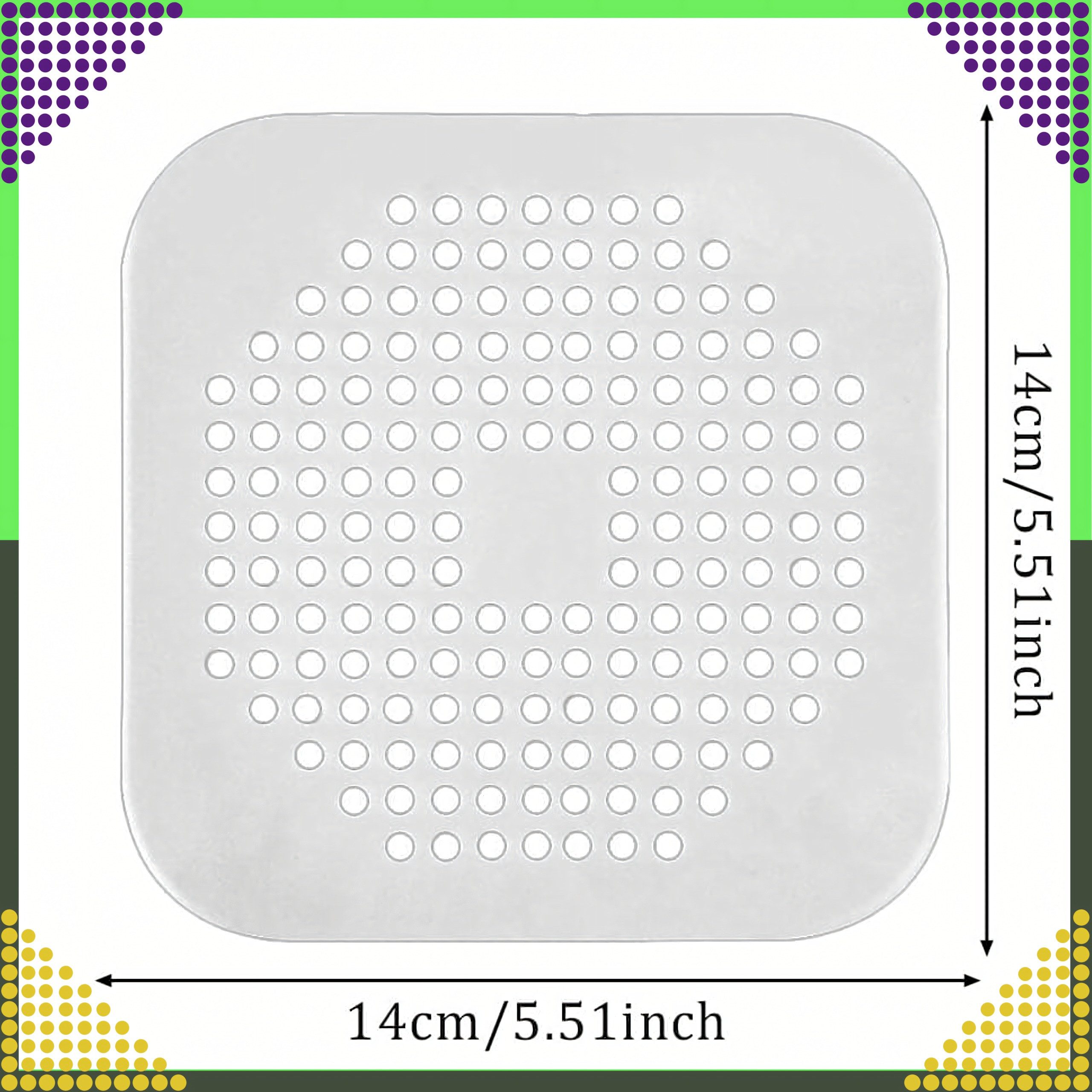 Realb2b Abflusssieb Silikon Abflusssieb Waschbecken Badewanne Dusche Haarfänger, Silikon, (Universal Abflussschutz-Sieb aus Silikon, flexibel & hygienisch, 1 St – Bild 5 von 5
