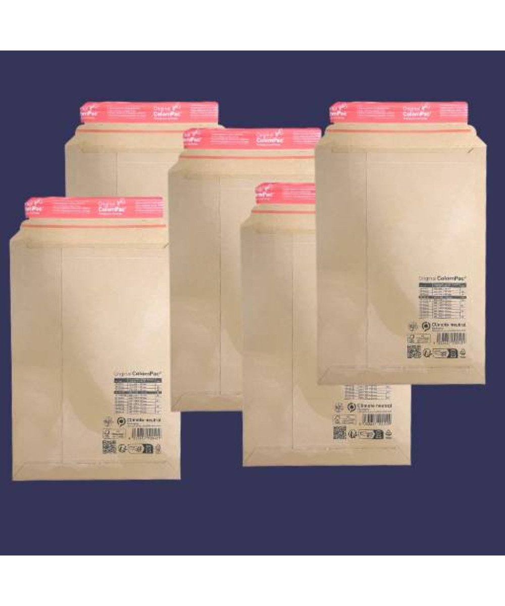 COLOMPAC Versandtasche ColomPac® Kartonversandtaschen braun DIN A4+, ideal für den Versand von Prospekten,Zeitschriften,Katalogen