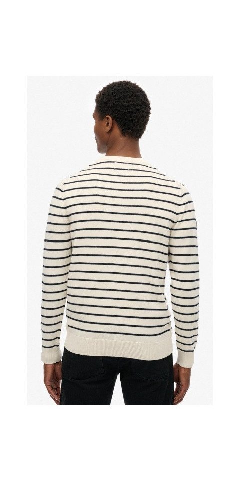 Superdry Kapuzenpullover MERCHANT BRETON JUMPER CREAM BRETON STRIPE