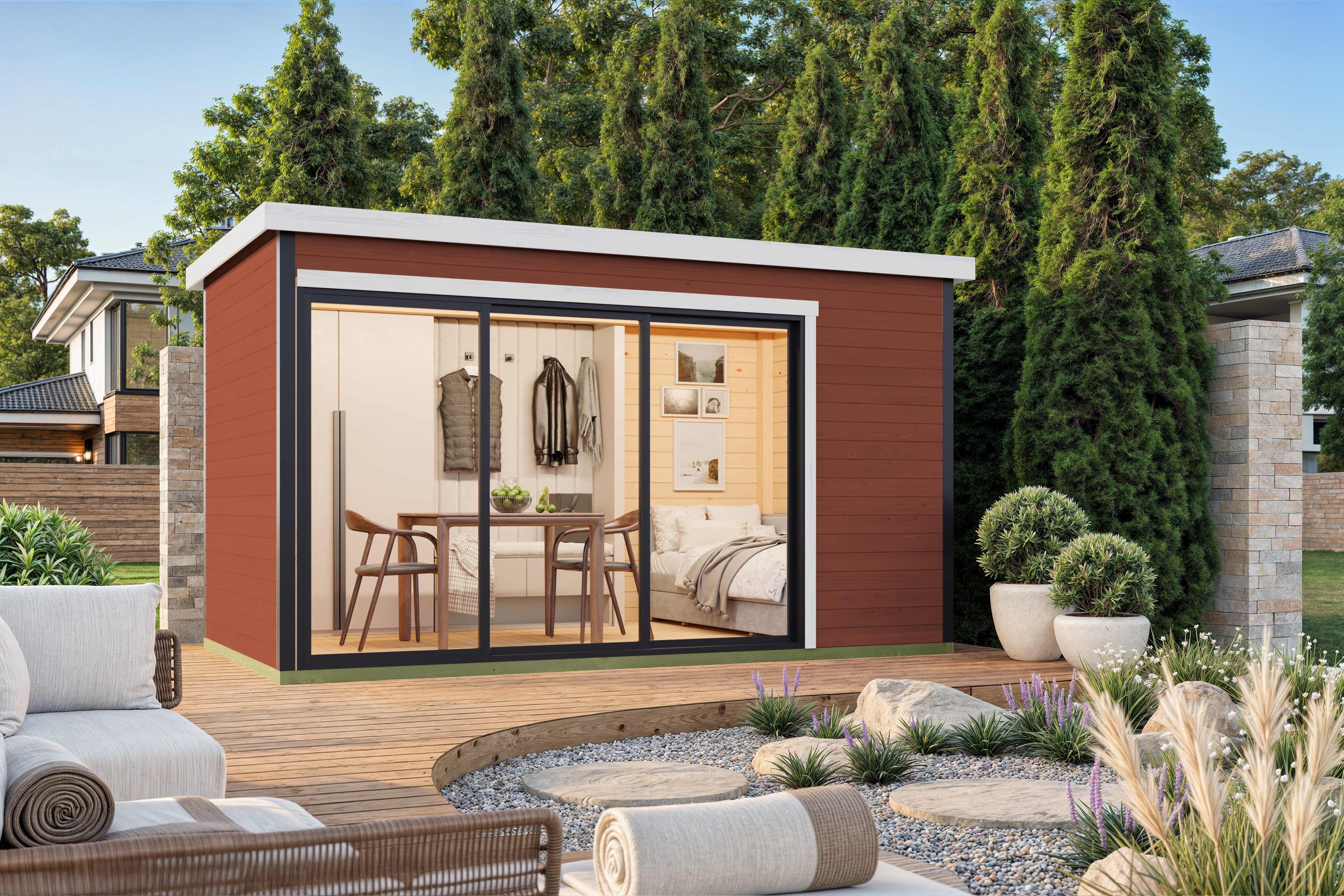 Nordic Holz Gartenhaus AUSTIN 4, BxT: 439,6x259,6 cm
