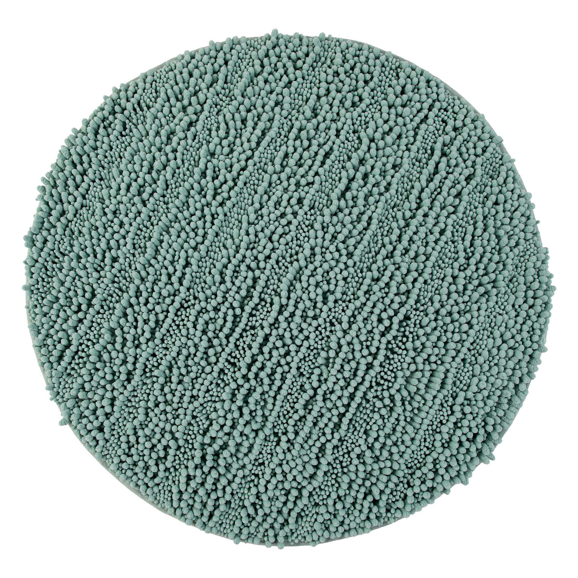 Wecon home Basics Badematte Benno, Höhe 22 mm, Polyester, rund, waschbar, rutschfest, sehr weich, strapazierfähig, Chenille, robust