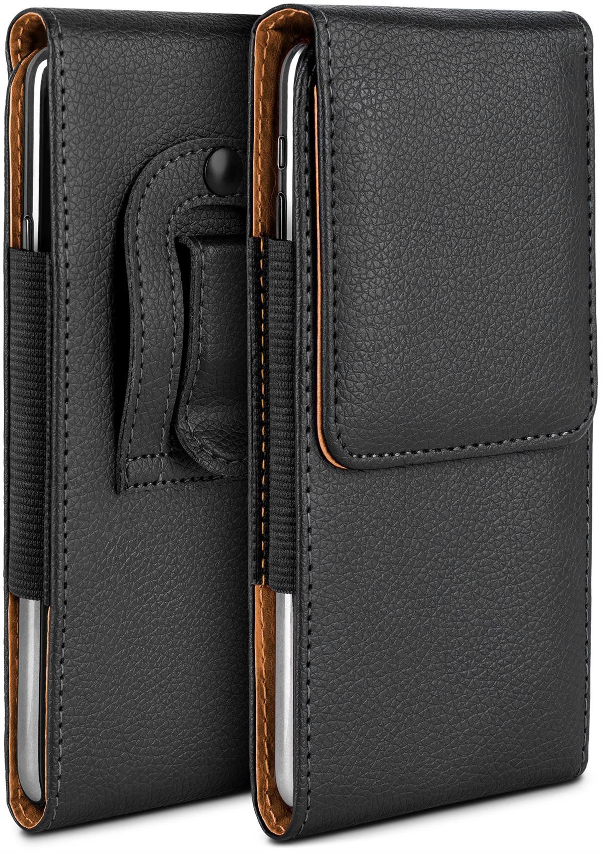 moex Handyhülle moex® Plug Case für Motorola Edge 50 Fusion, Handy Gürteltasche, 360 Grad Schutz mit Gürtelschlaufe PU Leder Tasche
