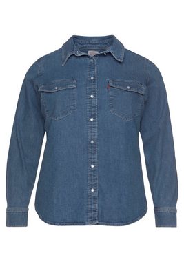 Levi's® Plus Jeansbluse ESSENTIAL WESTERN mit zwei Brusttaschen und Druckknöpfen