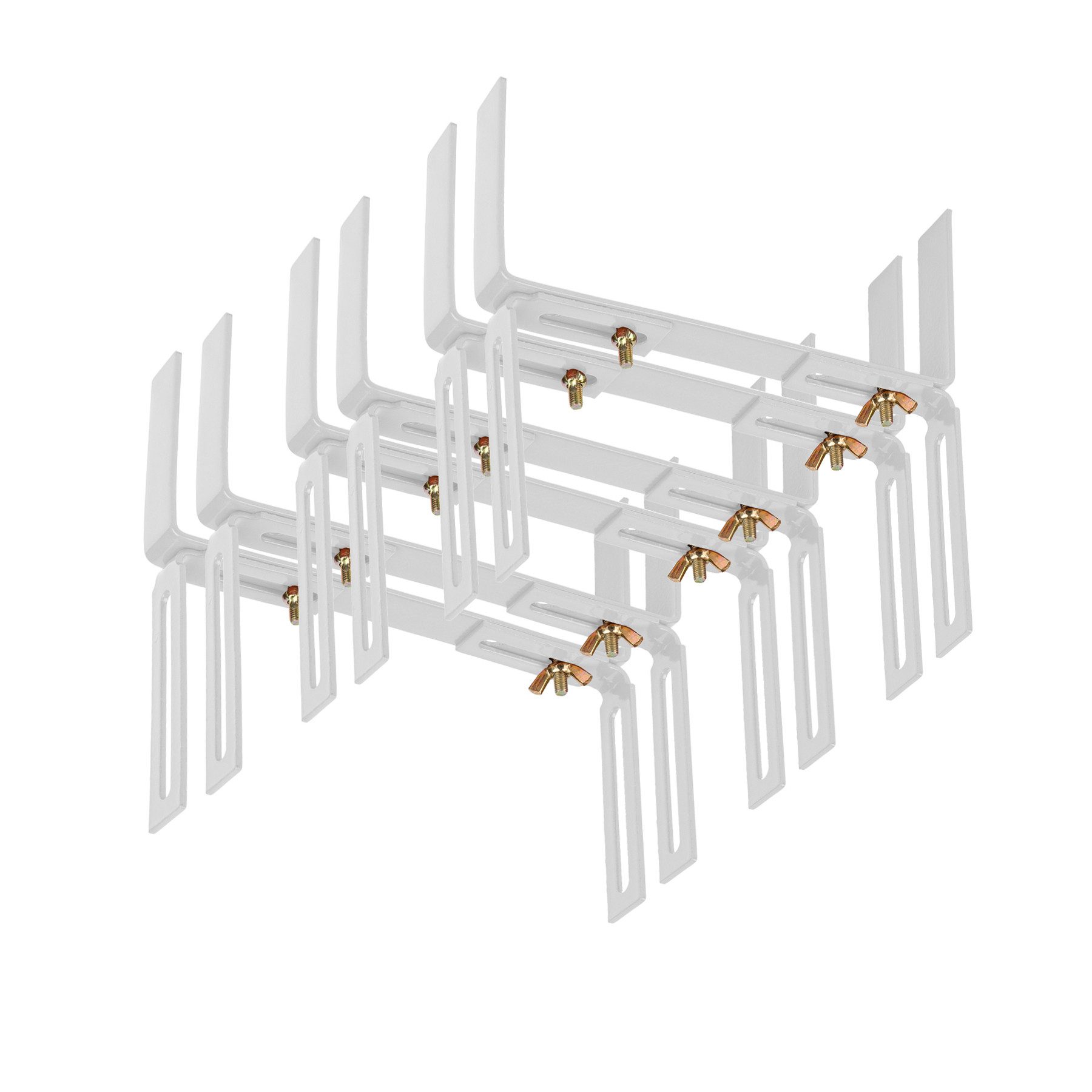 BigDean Blumenkastenhalter Standard H-Form Kasten Halter Balkonkastenhalter, bis 20 kg belastbar, Werkzeugfrei Verstellbar, Set, 3-St., Kastenhalter H-Form, Blumenkastenhalter H-Form, Brüstungen, Mauer oder Geländer