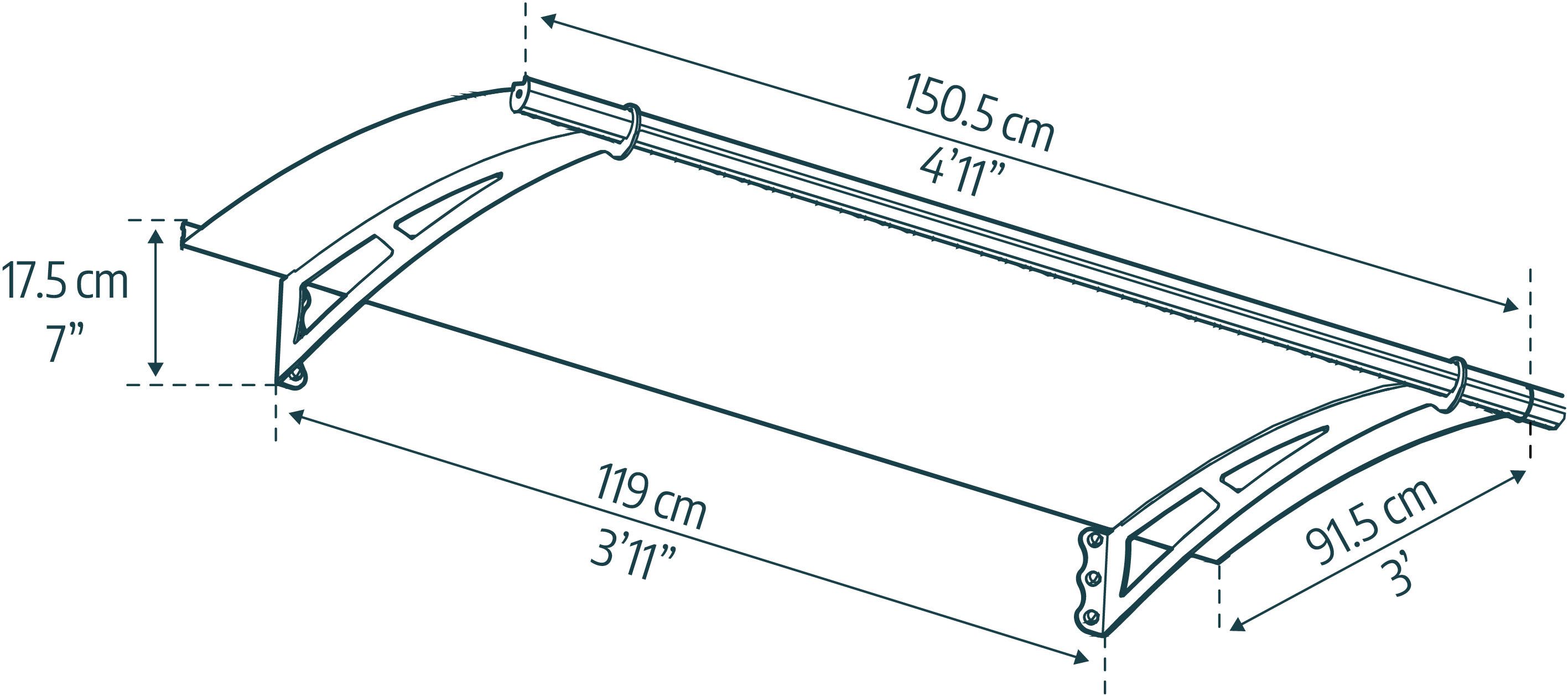 Palram - Canopia Pultvordach Aquila Alu Vordach, robuste Aluminiumstruktur – Bild 5 von 5