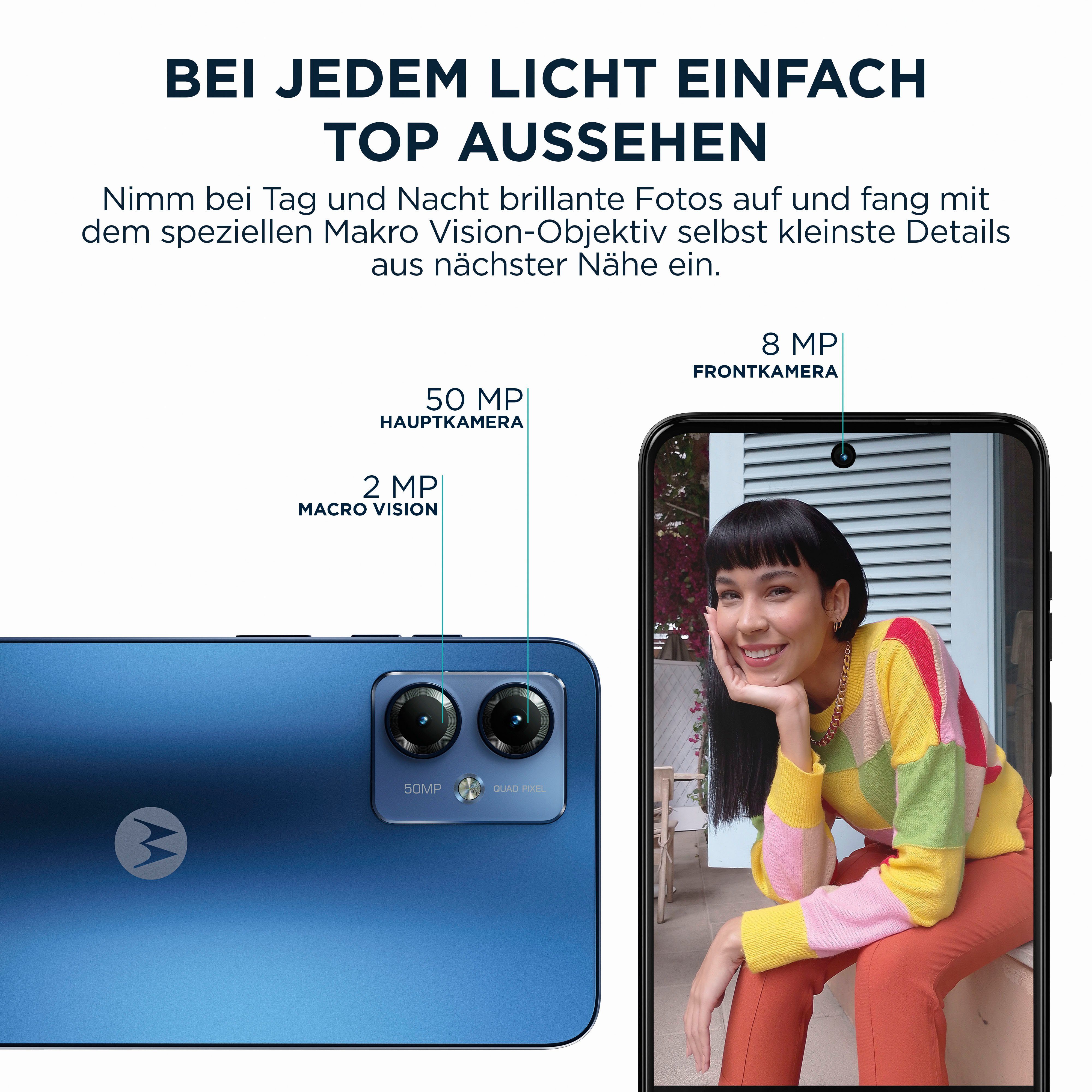 128 cm/6,5 Motorola Blue Kamera) MP Smartphone Speicherplatz, 50 GB Zoll, Sky moto g14 (16,51