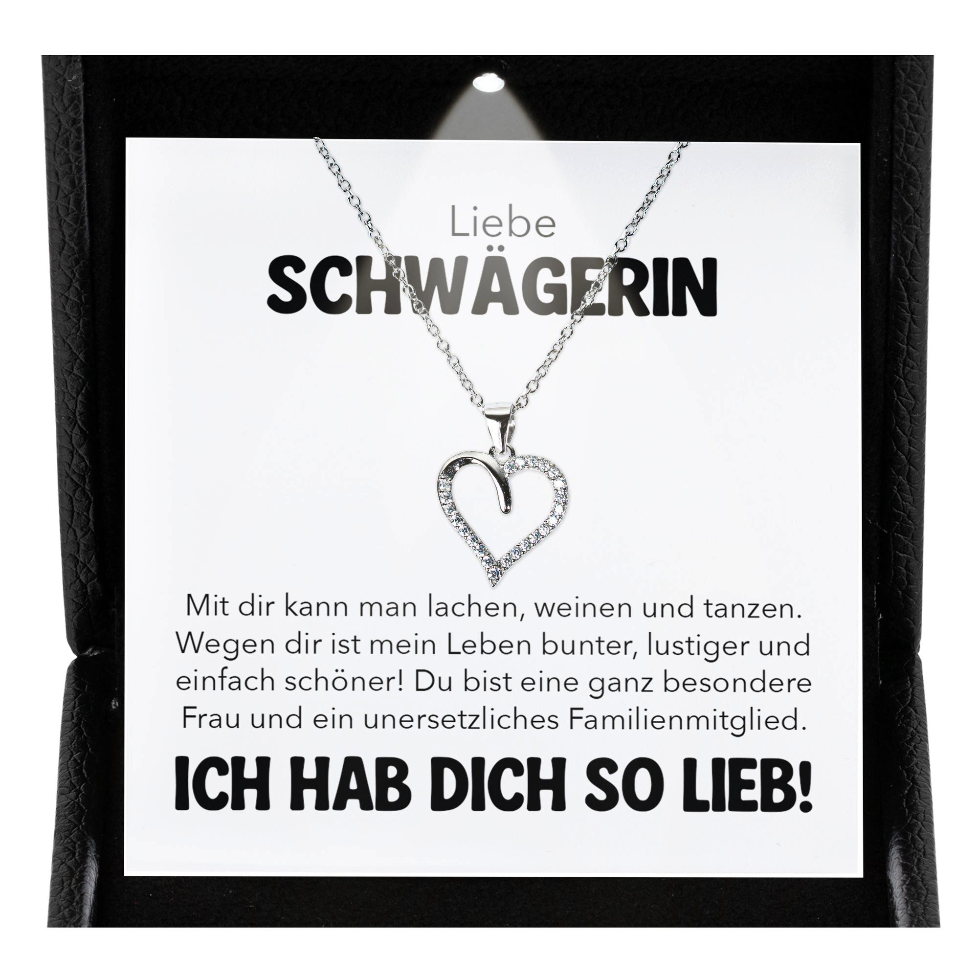 Schmuckset Liebe Schwägerin Geschenk Frauen Hochzeit Schmuck Herz Halskette Damen