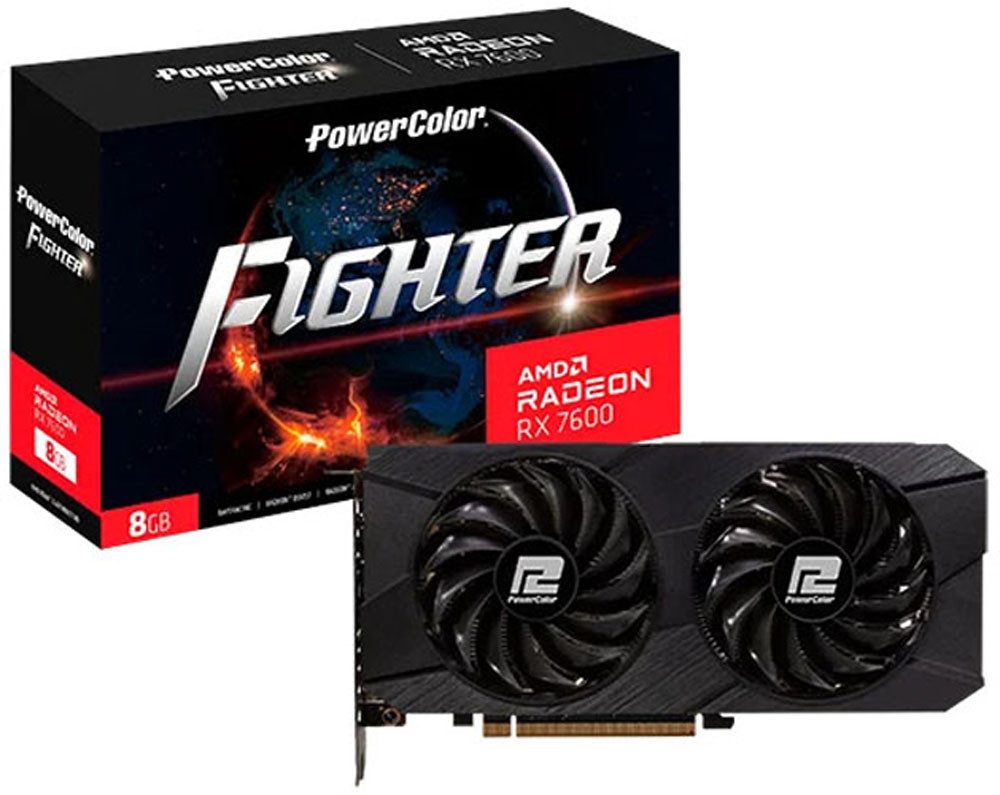 PowerColor RX 7600 Fighter 8 GB Grafikkarte (8 GB, GDDR6)