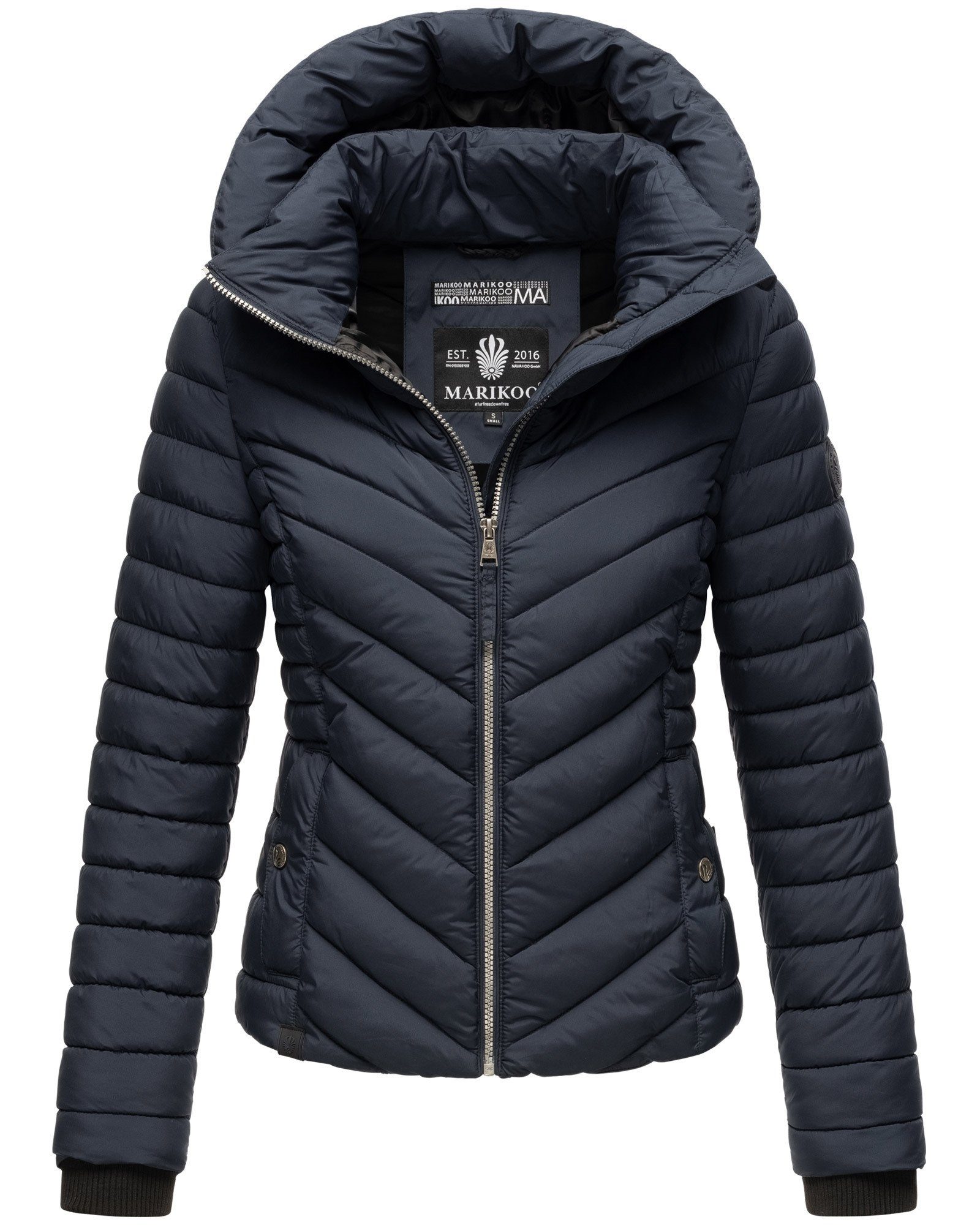 Navy Kapuze mit Marikoo Steppjacke Kagomee großer