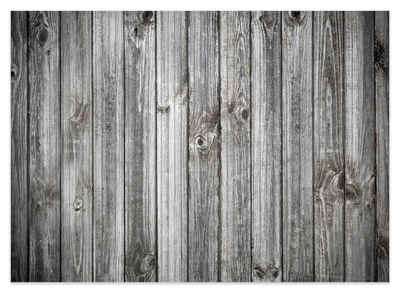 Schaum-Badematte Holz-Optik Textur hellgraues Holz Paneele Dielen mit Asteinschlüssen Wallario, Höhe 5.5 mm, rutschhemmend, geeignet für Fußbodenheizungen, Polymer-Schaum, rechteckig
