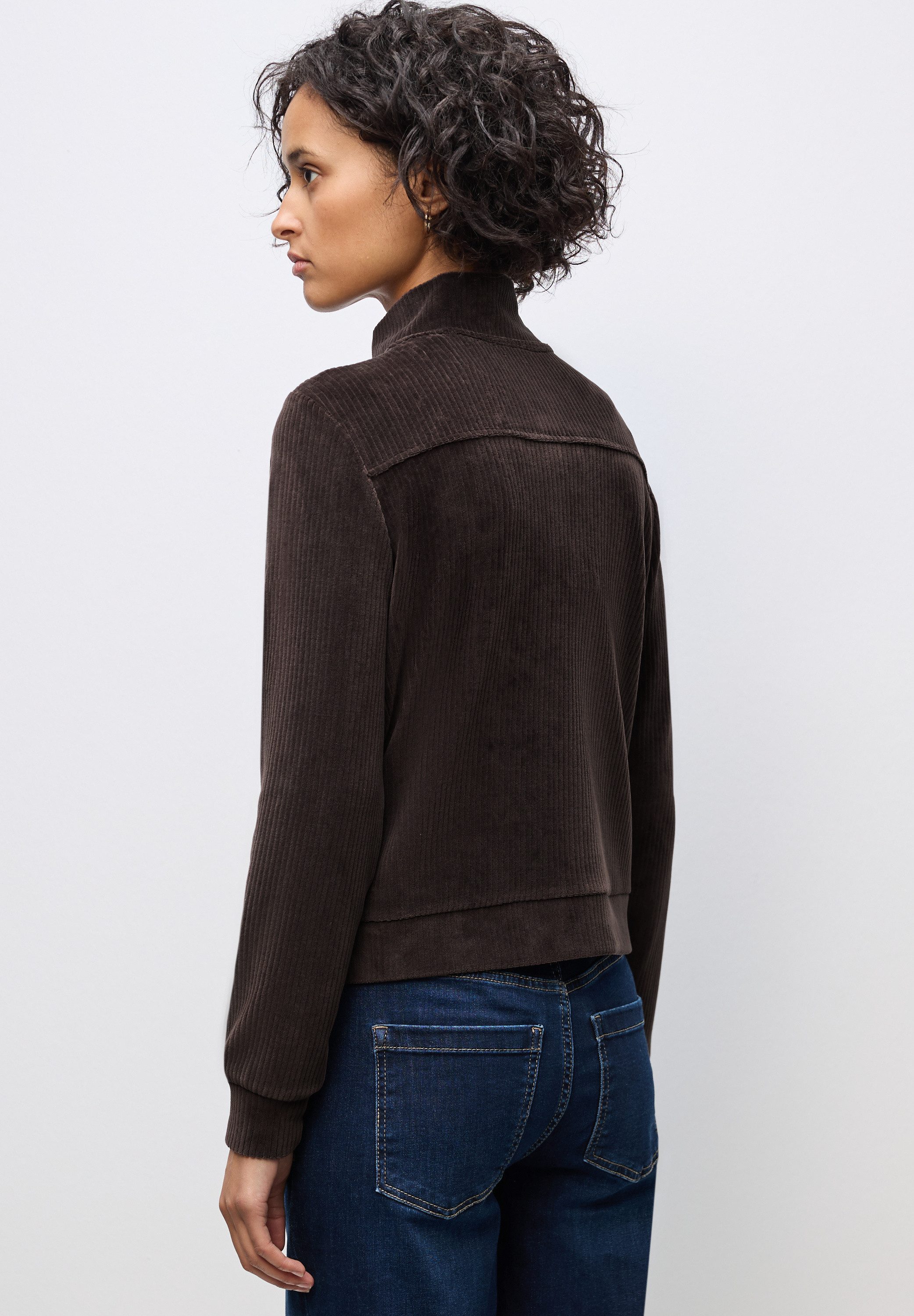 STREET ONE Sweatjacke Cord, mit elastischem günstig online kaufen