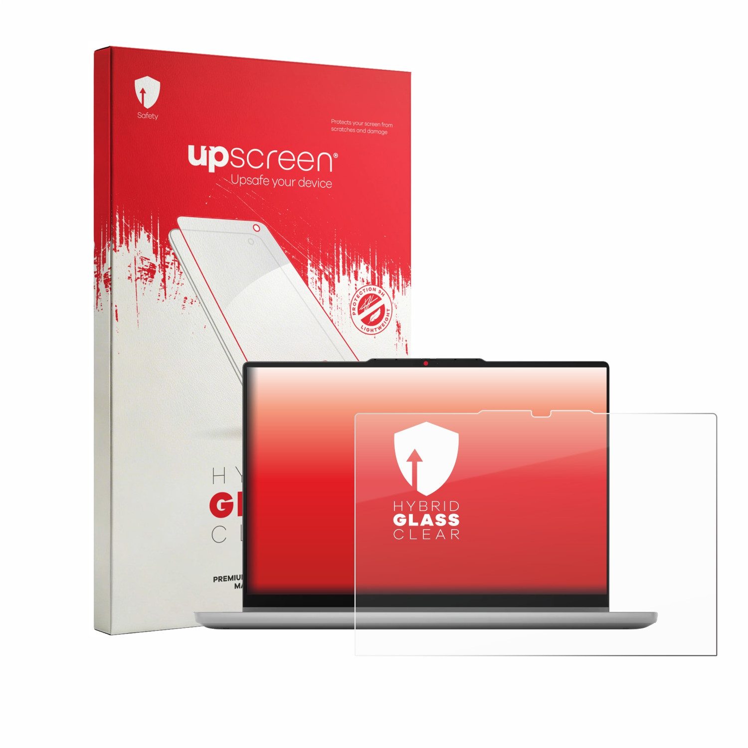 upscreen Displayschutzglas Folie für Lenovo IdeaPad 5a 2-in-1 Gen 11 14", Schutzfolie Glas Panzer Display Schutz klar