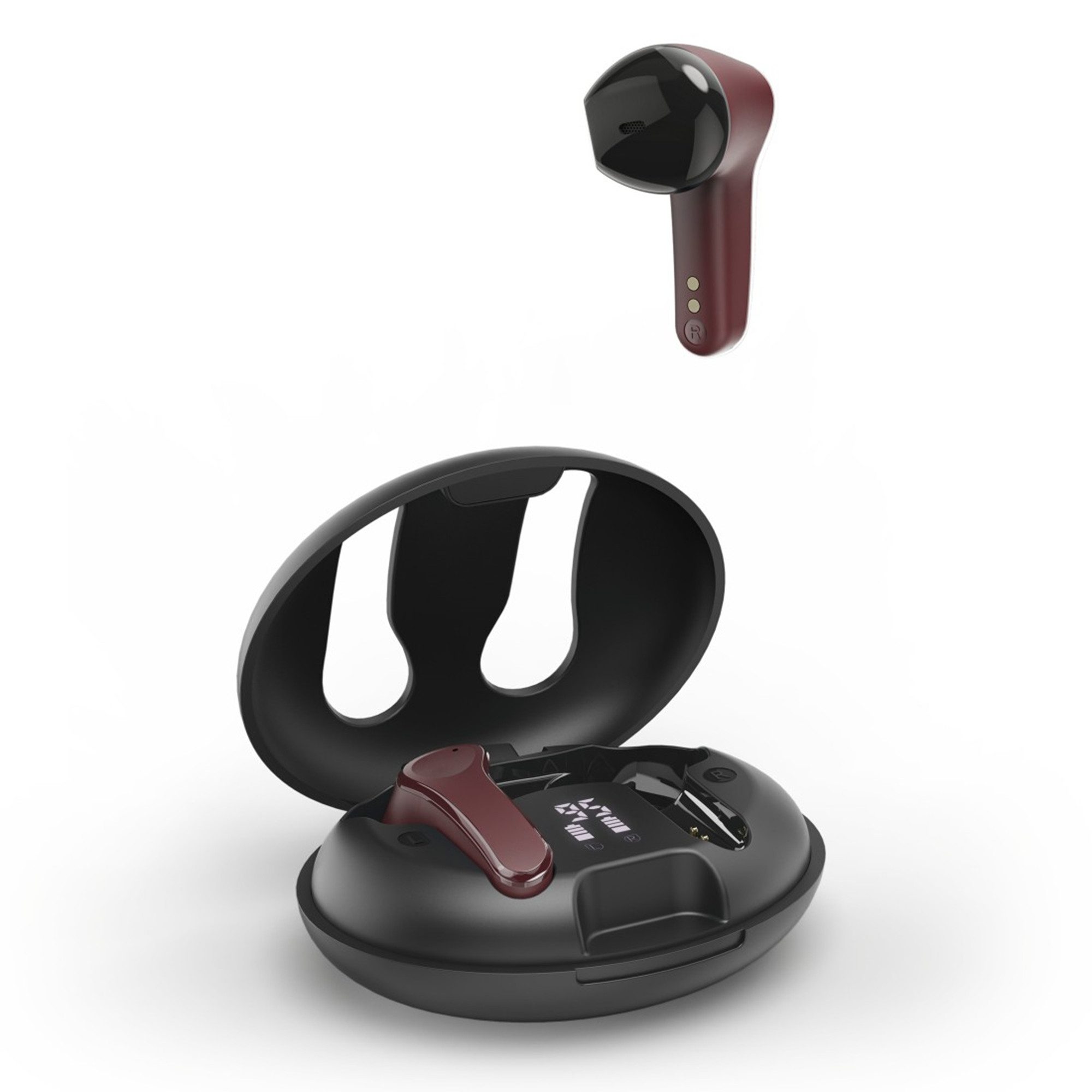 Hama Spirit Unchained, In-Ear, Rot Bluetooth-Kopfhörer (Lautstärkeregler/Rufannahmetaste)