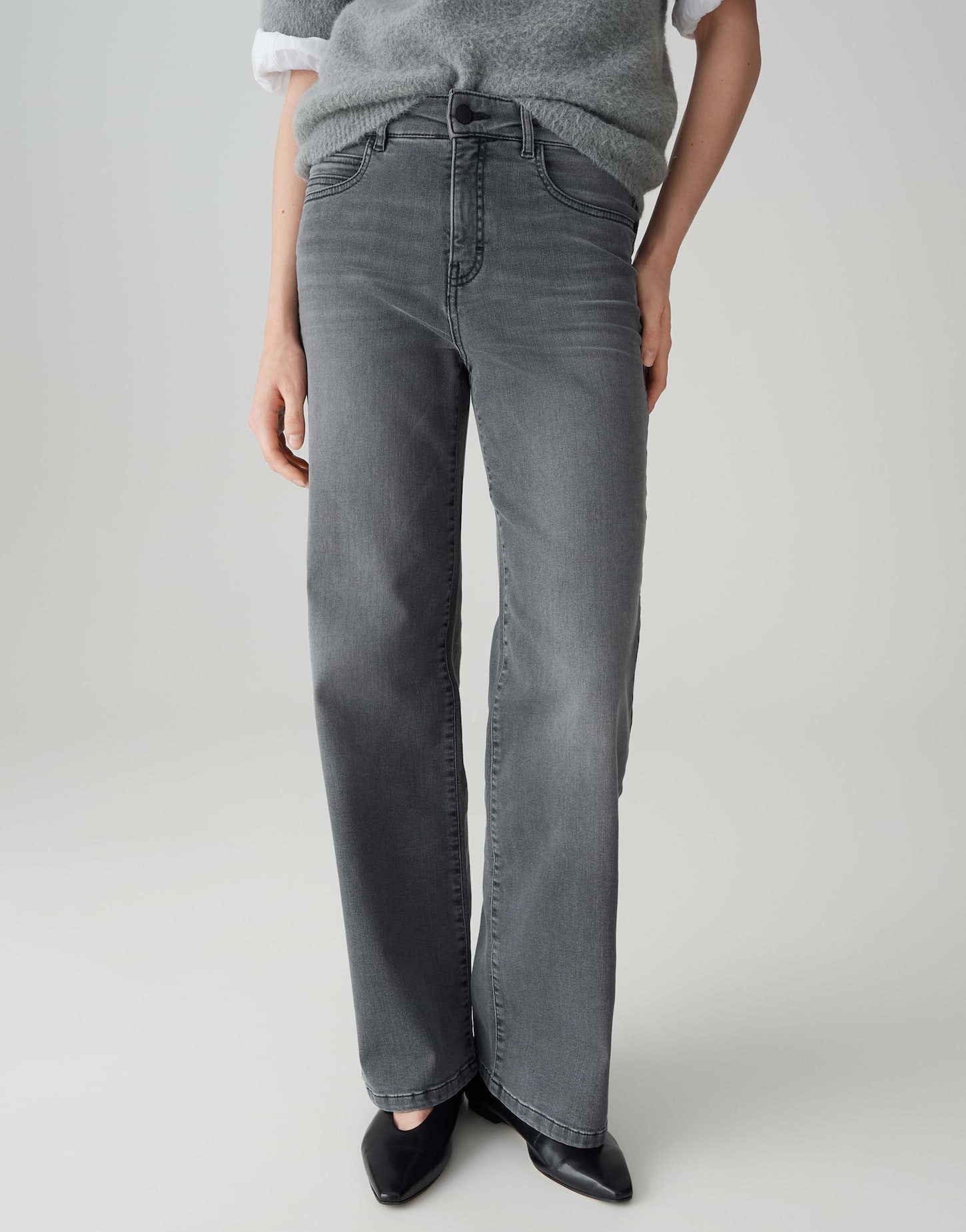 OPUS PANTS Weite Jeans MELLY MODERN mit Powerstretch Mid Rise Long, BCI Cot günstig online kaufen